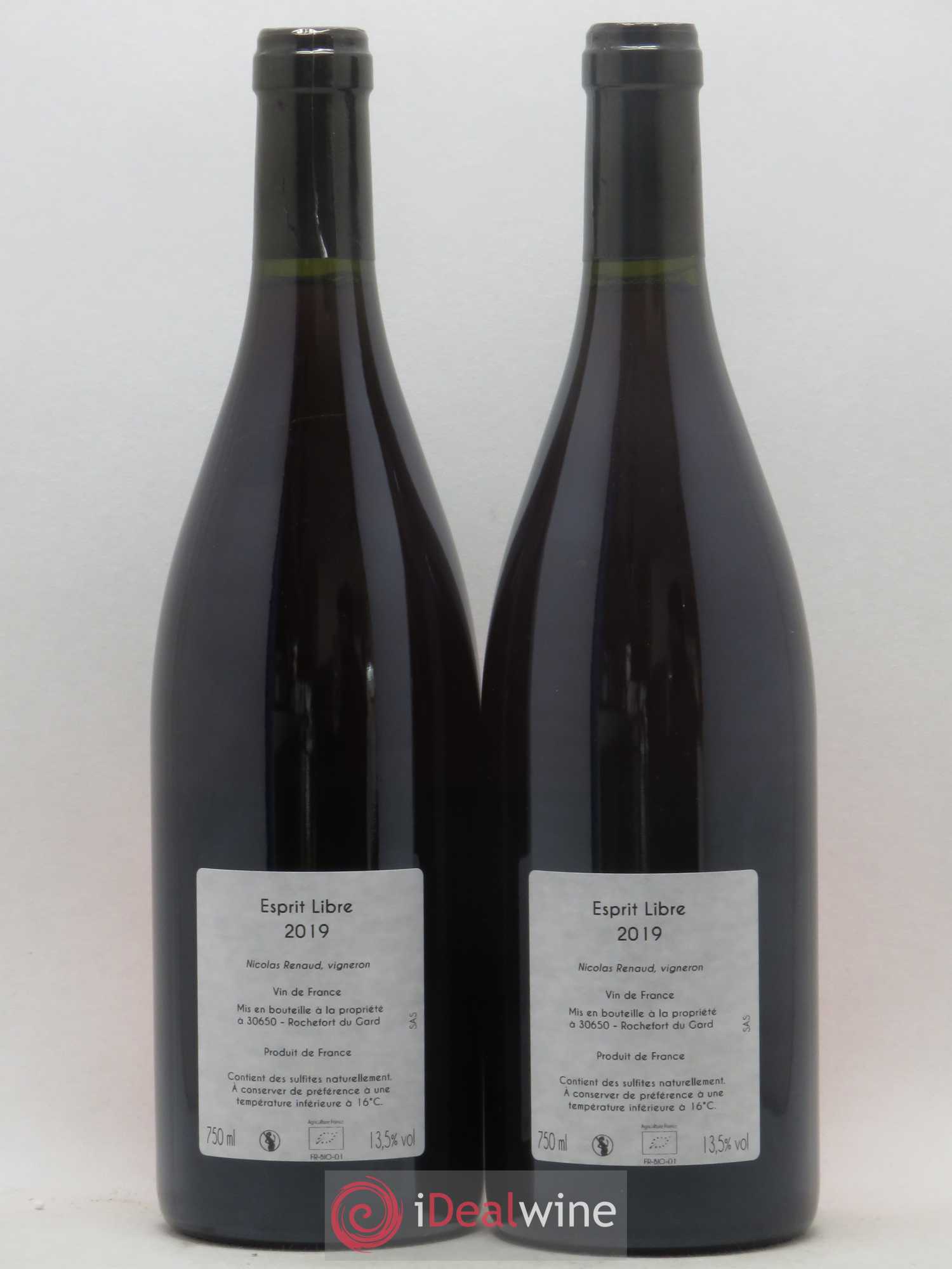 Vin de France Esprit Libre Clos des Grillons 2019 - Lot de 2 bouteilles - 1
