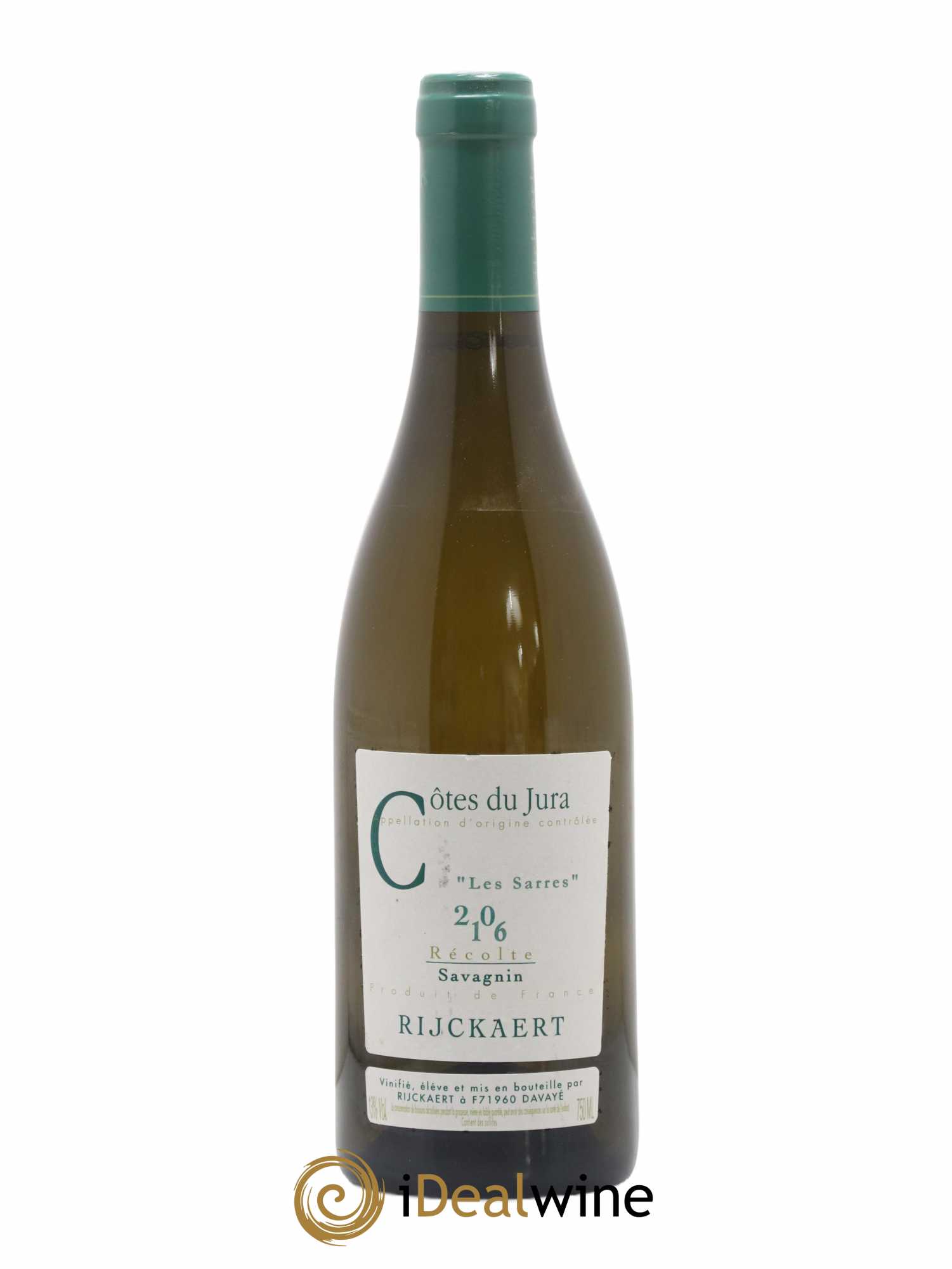 Côtes du Jura Chardonnay Les Sarres Rijckaert 2016 - Lot de 1 bouteille - 0