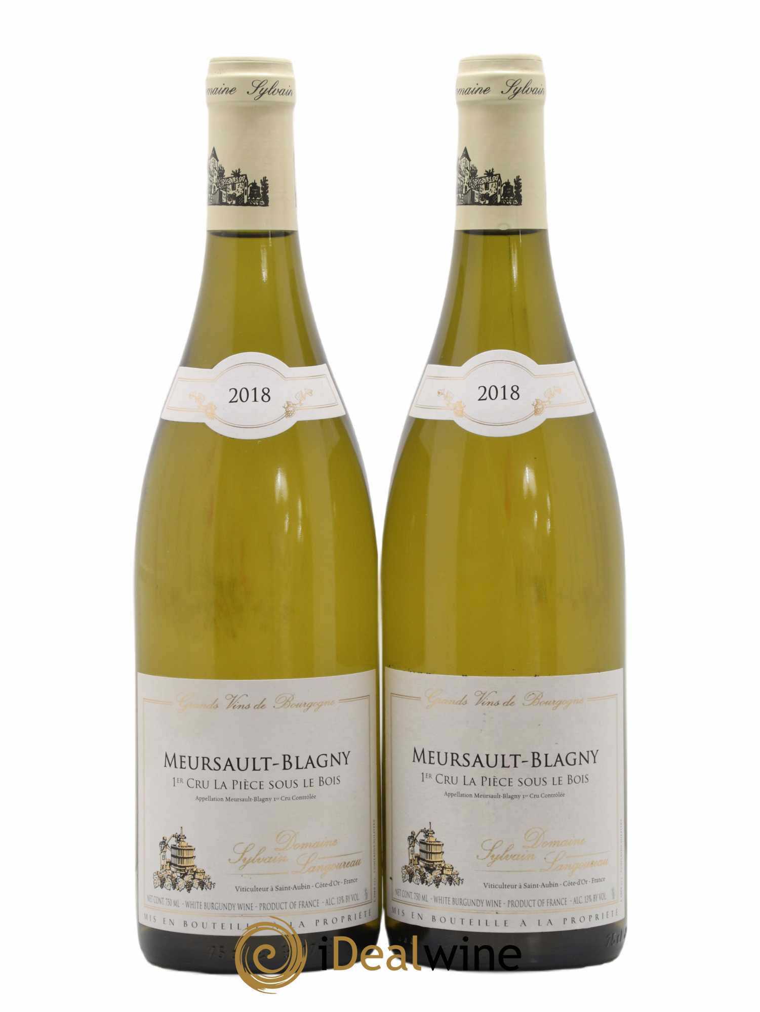 Meursault 1er Cru Blagny La Pièce sous le Bois Domaine Sylvain Langoureau 2018 - Posten von 2 Flaschen - 0