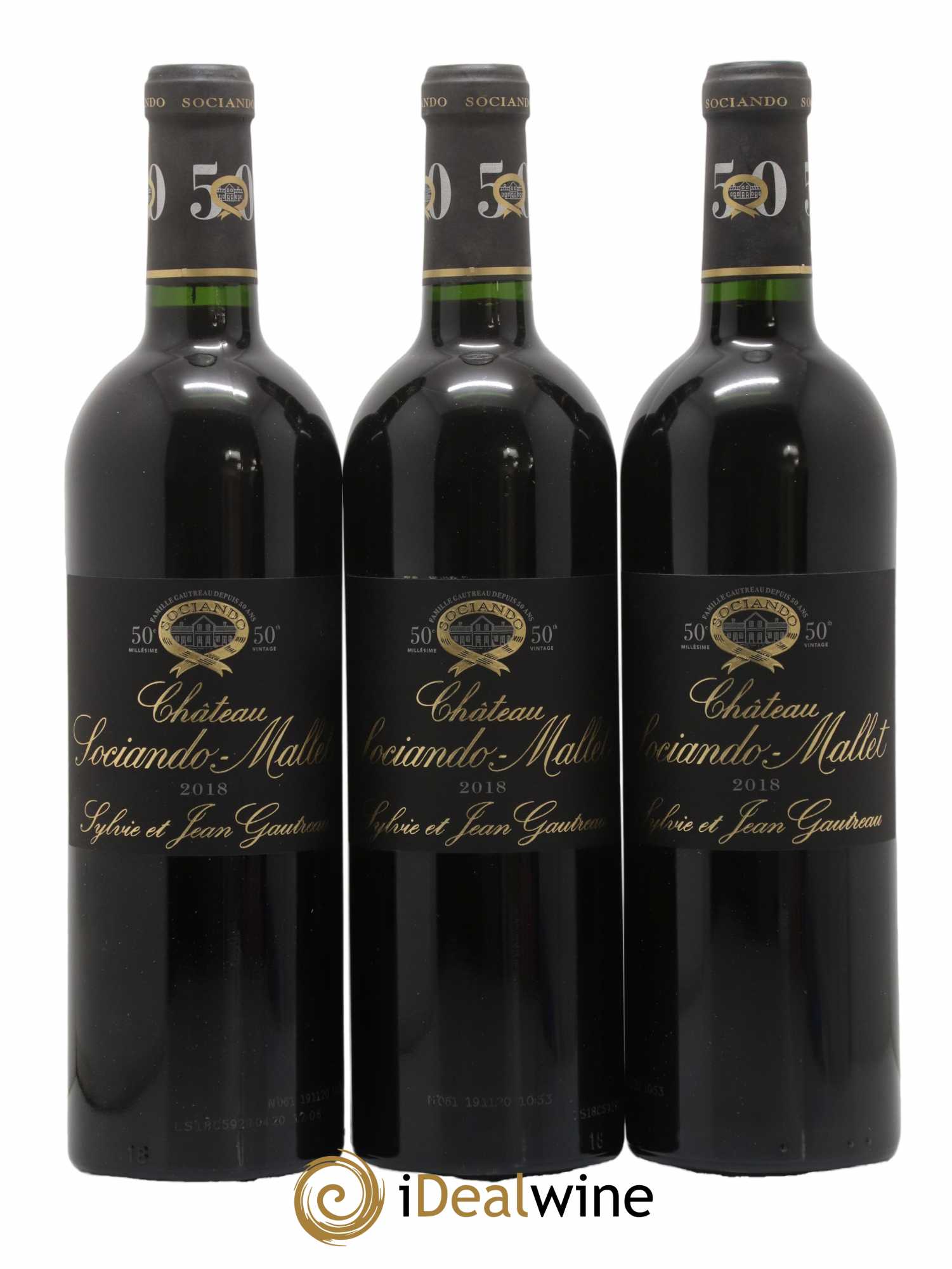 Château Sociando Mallet 2018 - Lot de 3 bouteilles - 0