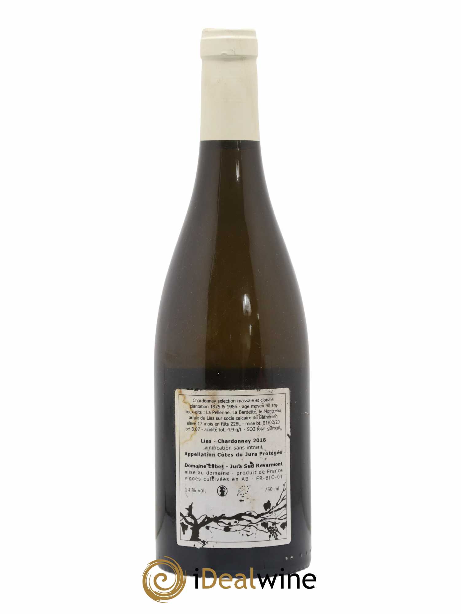 Côtes du Jura Chardonnay Lias Romain - Julien - Charline Labet 2018 - Lot de 1 bouteille - 1