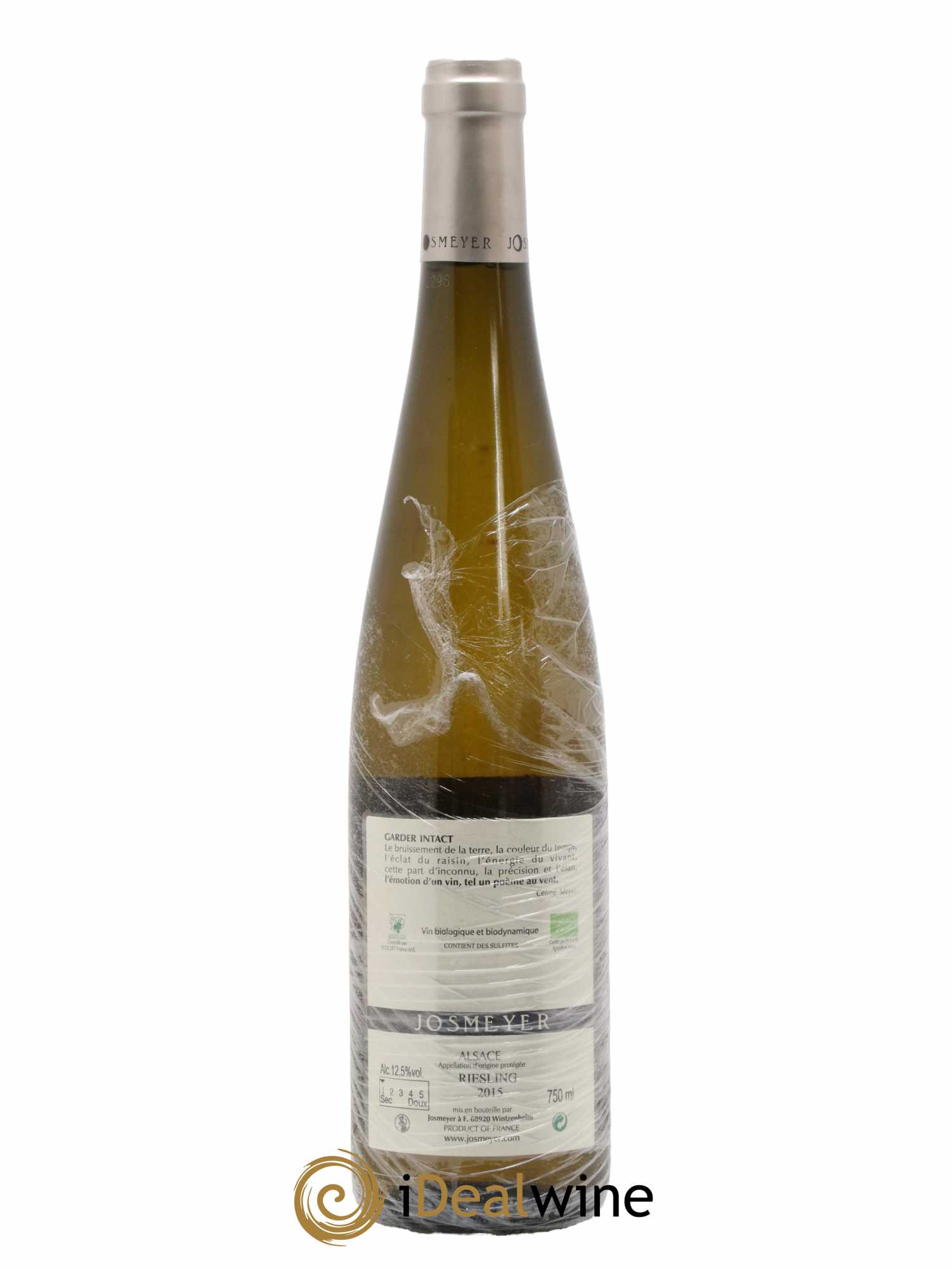 Alsace Riesling Les Pierrets Josmeyer (Domaine) 2015 - Lot de 1 bouteille - 1