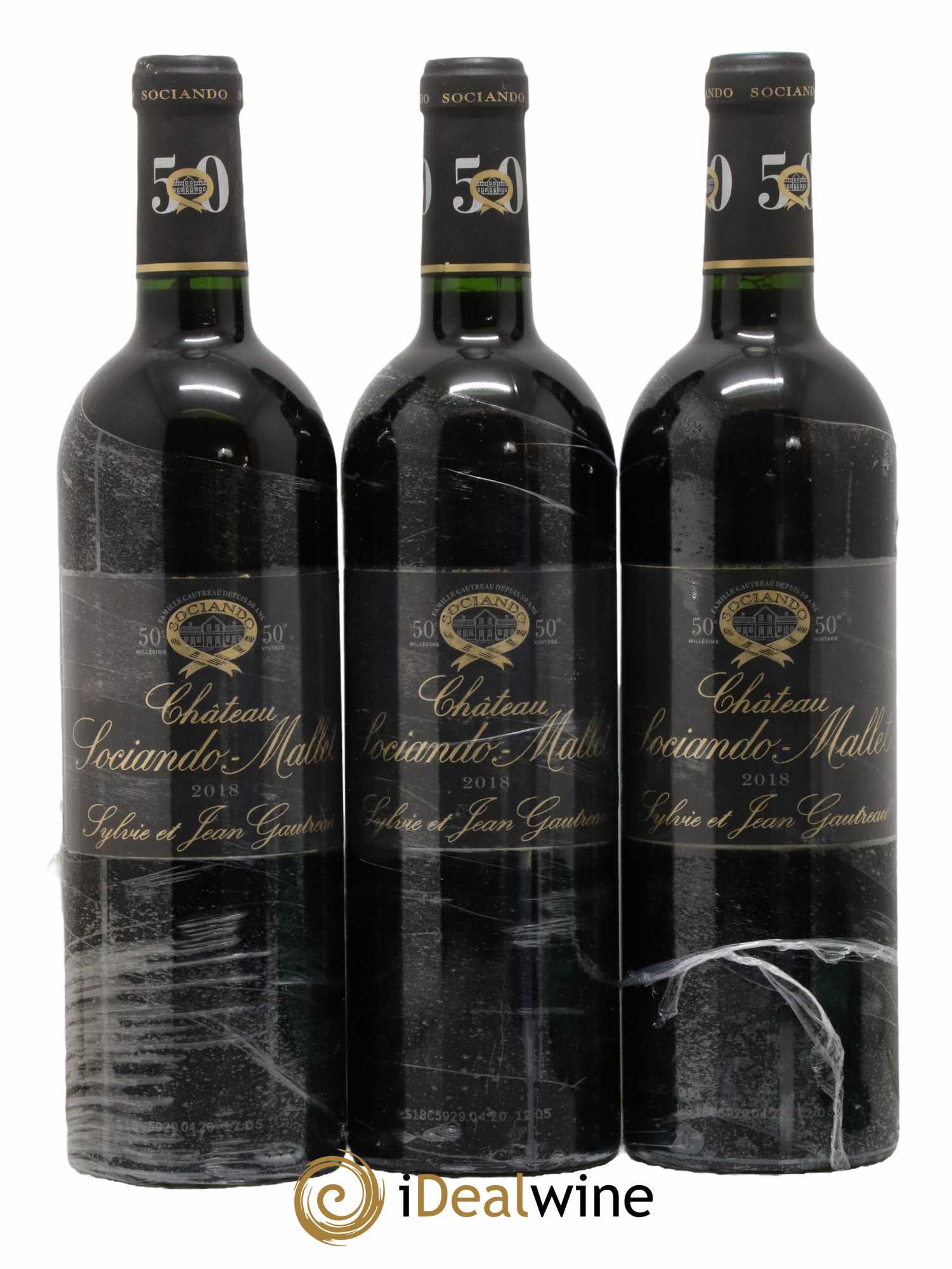 Château Sociando Mallet 2018 - Lot de 3 bouteilles - 0
