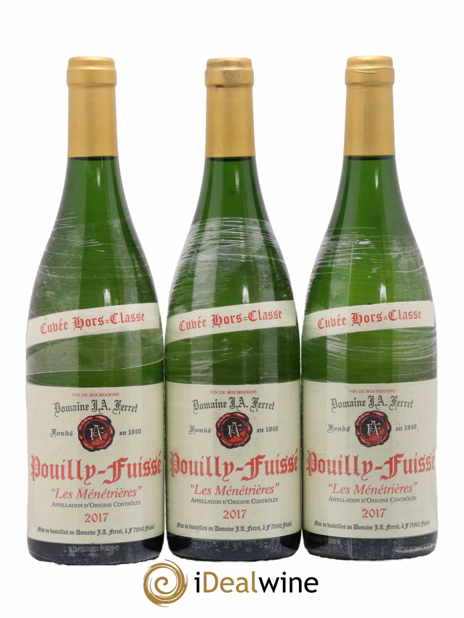 Pouilly-Fuissé 1er Cru Hors Classe Les Ménétrières J.A. Ferret (Domaine) 2017 - Lot de 3 bouteilles - 0