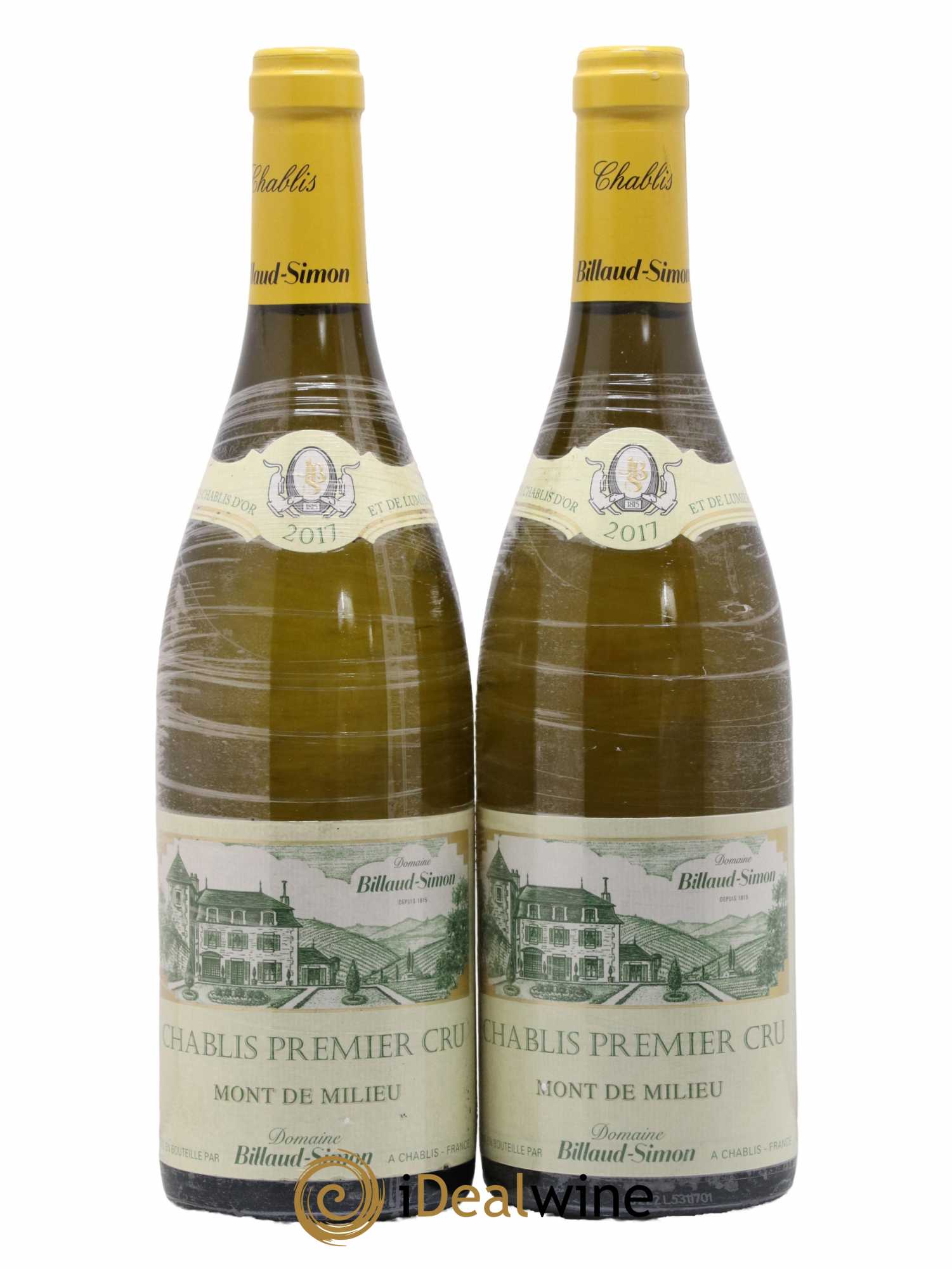 Chablis 1er Cru Mont de Milieu Billaud-Simon (Domaine) 2017 - Lot of 2 bottles - 0