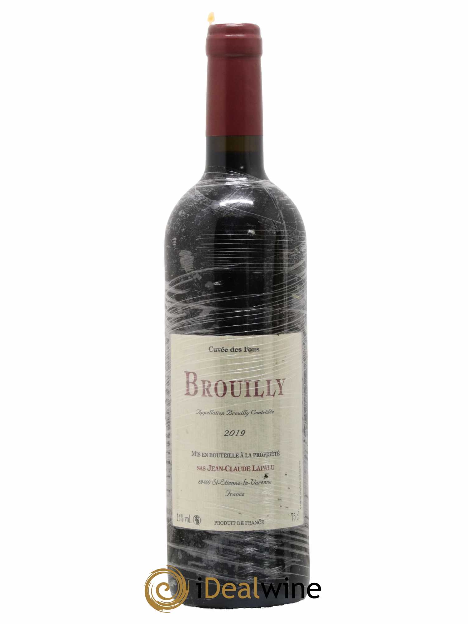 Brouilly Cuvée des Fous Jean-Claude Lapalu 2019 - Lot de 1 bouteille - 0