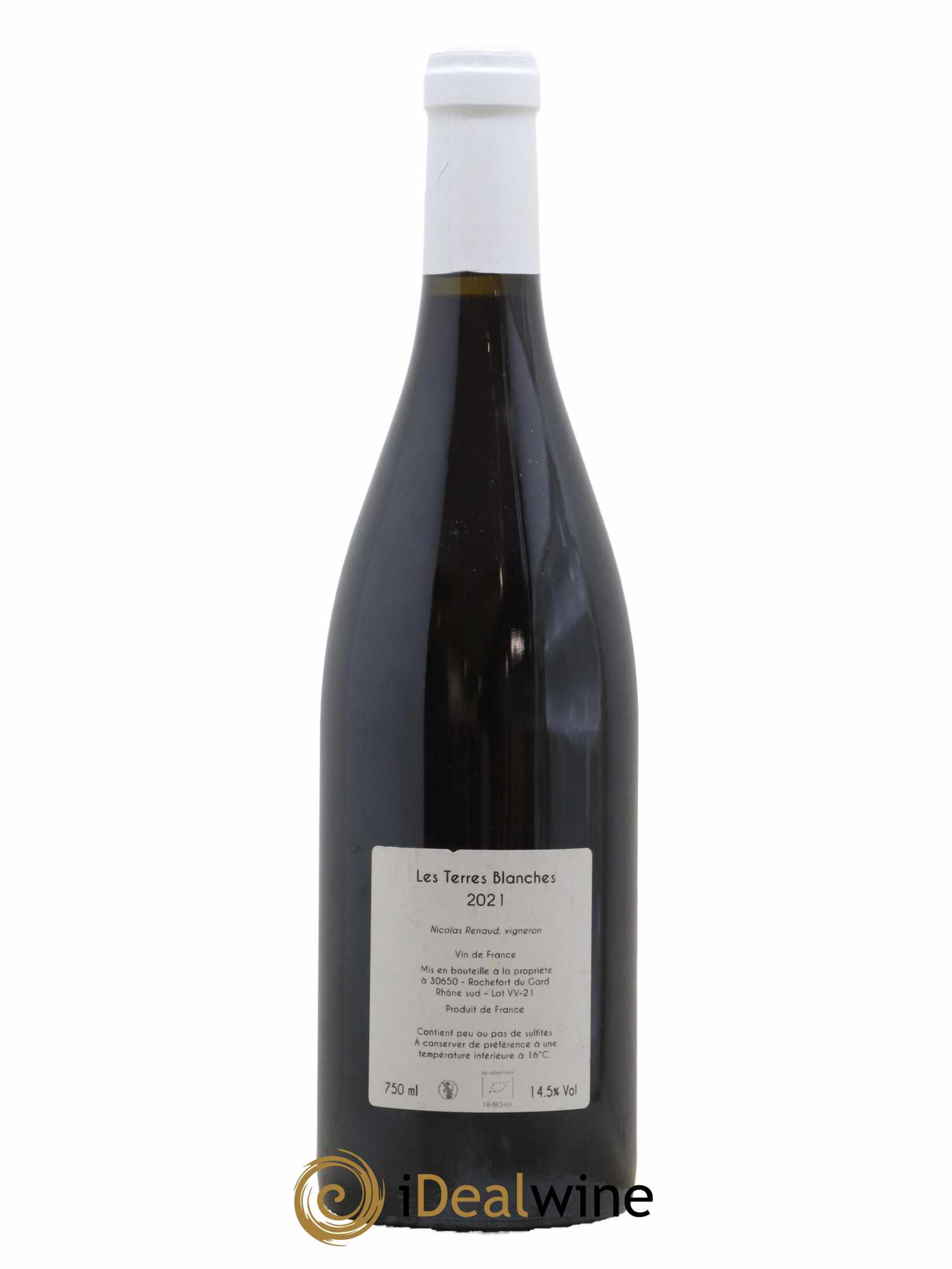 Vin de France Les Terres Blanches Vieilles vignes Clos des Grillons 2021 - Lot de 1 bouteille - 1
