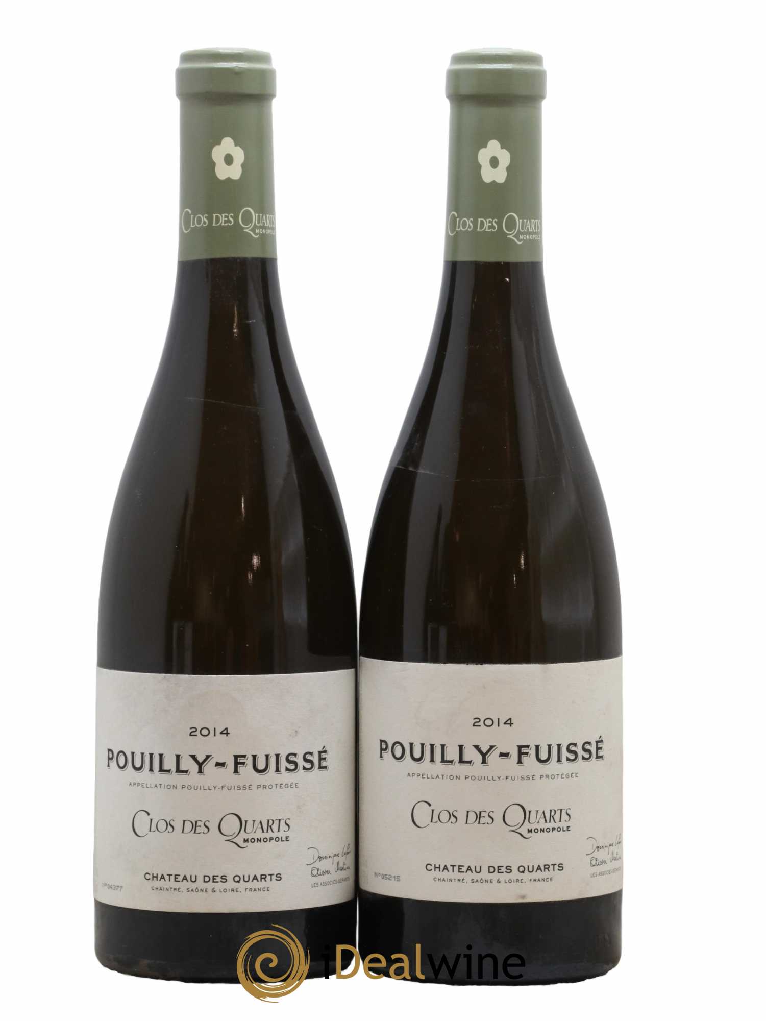 Pouilly-Fuissé Clos des Quarts Château des Quarts 2014 - Lot de 2 bouteilles - 0