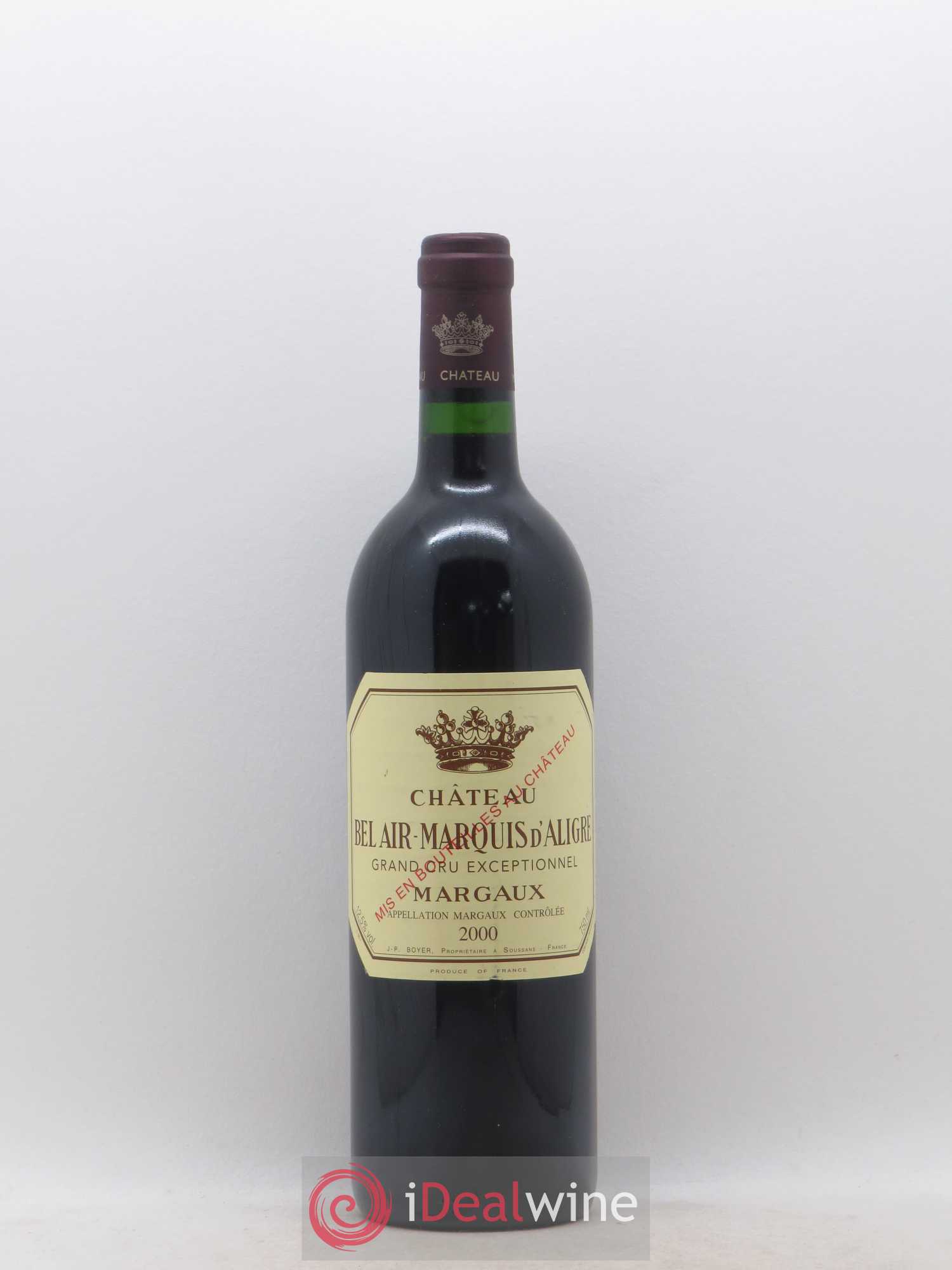 Château Bel Air Marquis d'Aligre 2000 - Lot de 1 bouteille - 0