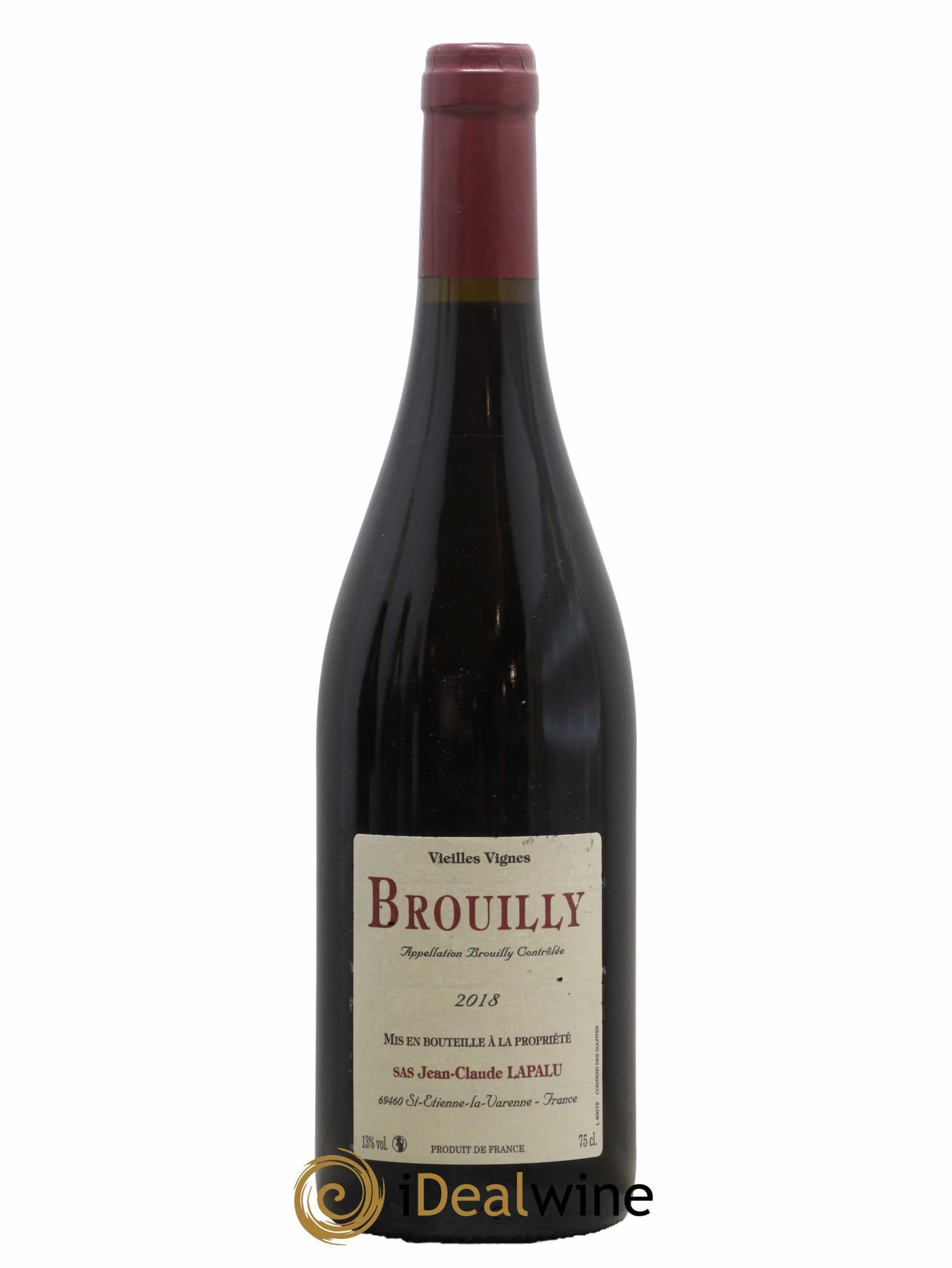 Brouilly Vieilles Vignes Jean-Claude Lapalu 2018 - Lot de 1 bouteille - 0