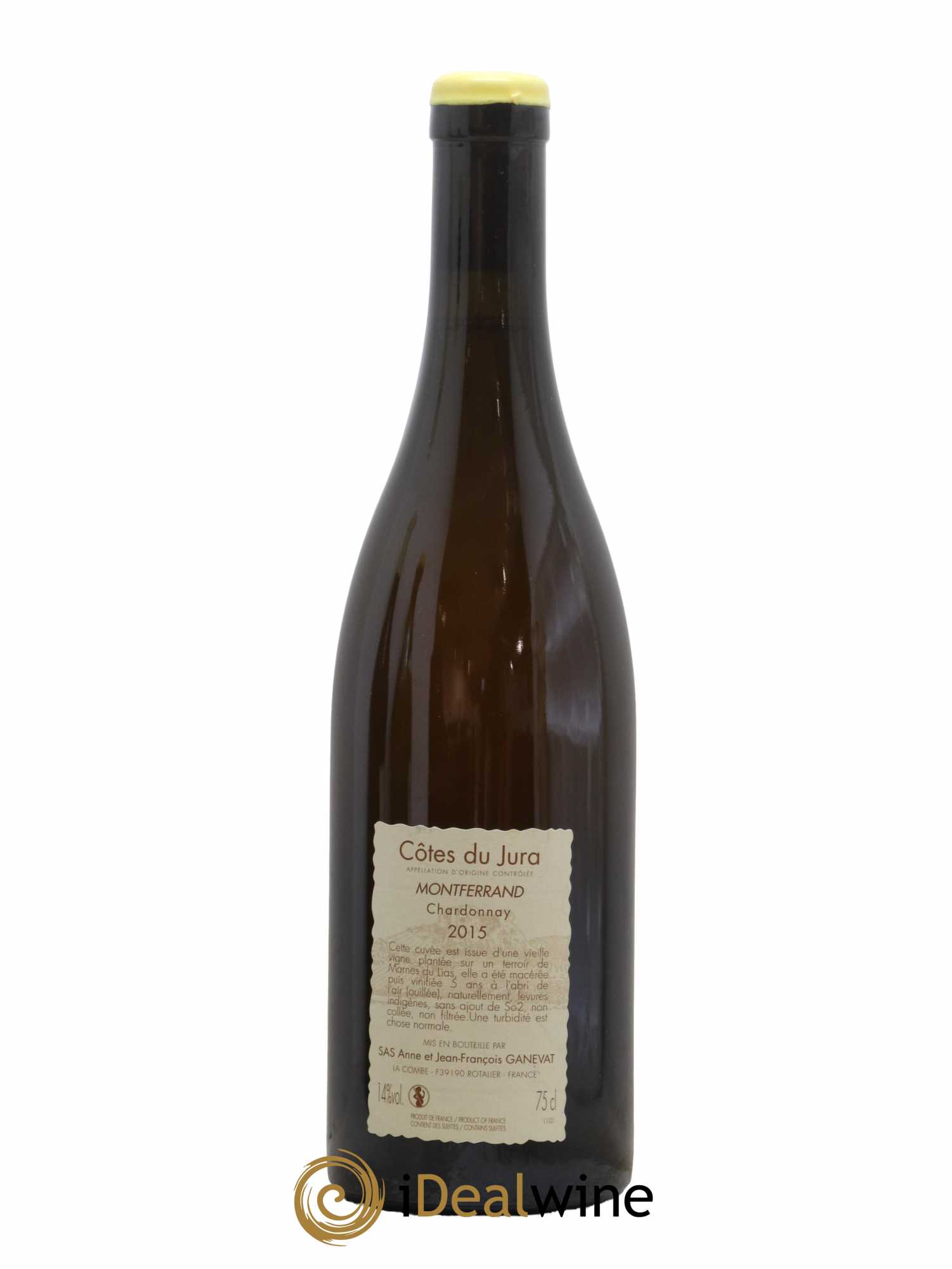 Vin de France Montferrand chardonnay Anne et Jean François Ganevat 2015 - Lot de 1 bouteille - 1