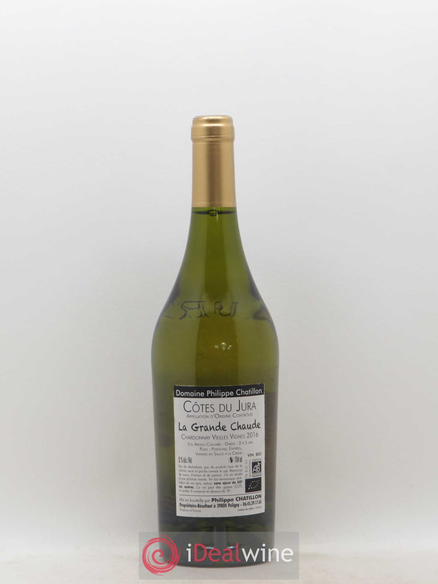 Côtes du Jura La Grande Chaude Philippe Chatillon 2016 - Posten von 1 Flasche - 1