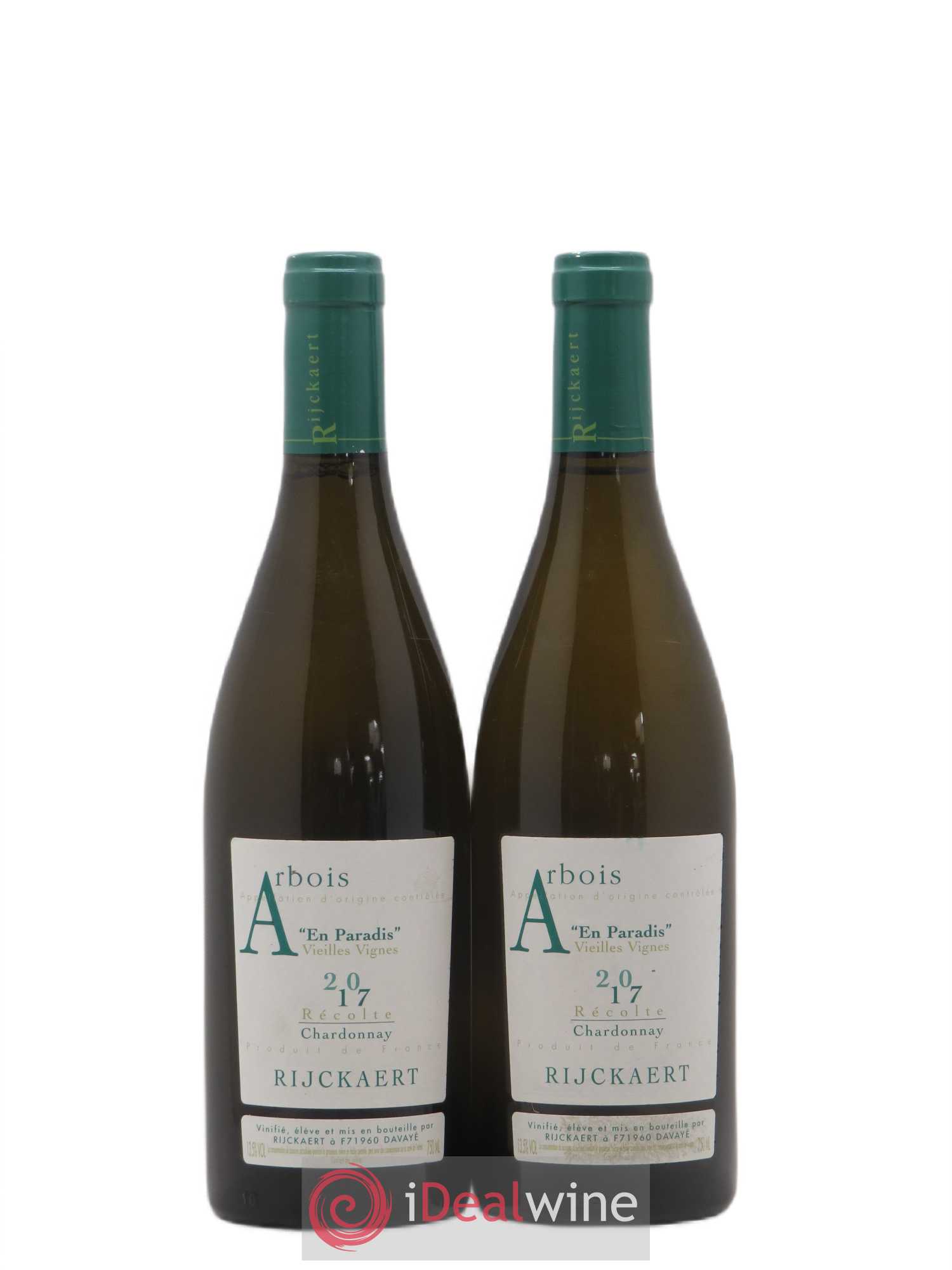Arbois En Paradis Chardonnay Vieilles Vignes Rijckaert 2017 - Posten von 2 Flaschen - 0