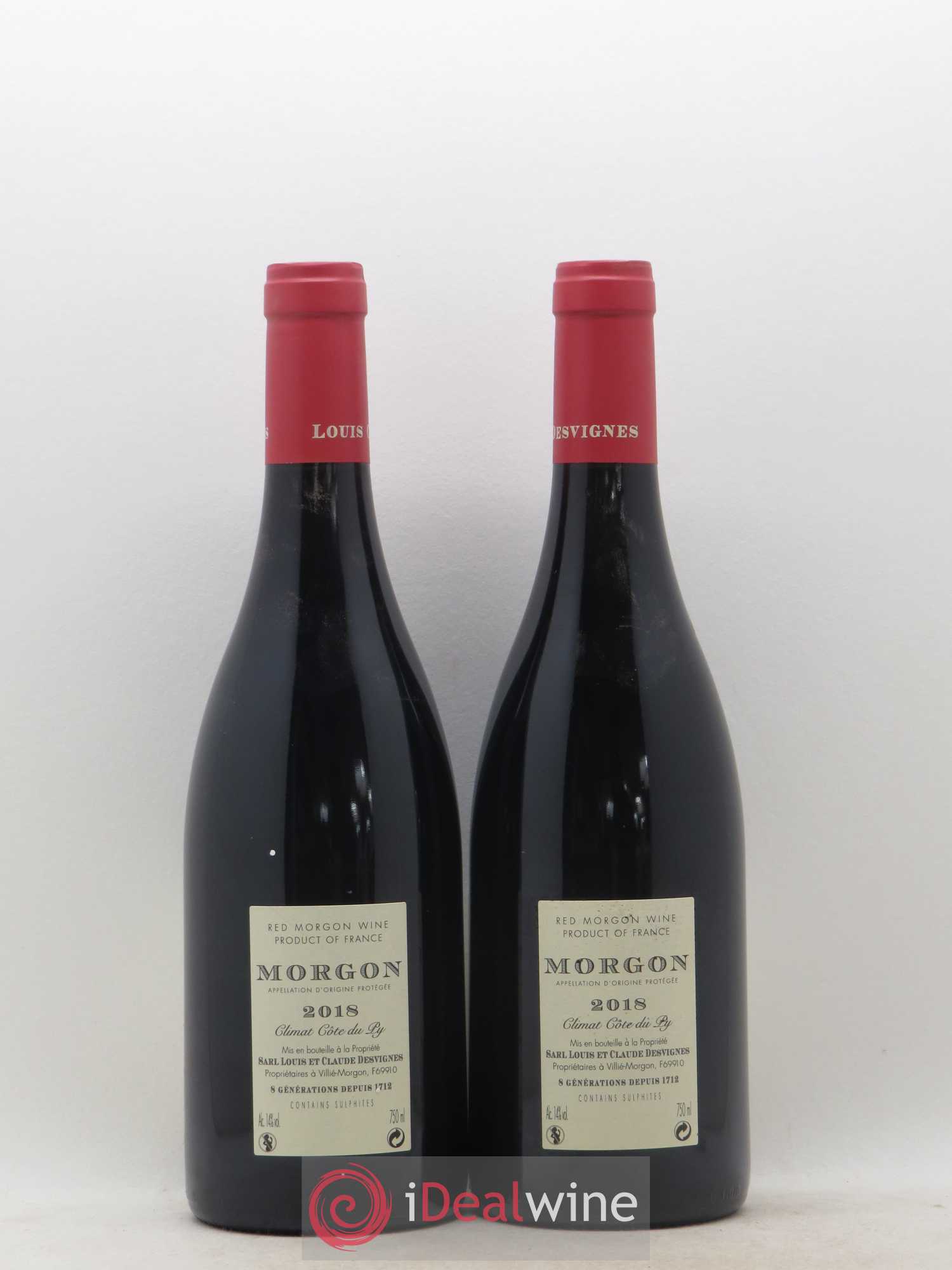 Morgon Côte du Py Louis-Claude Desvignes 2018 - Lot de 2 bouteilles - 1