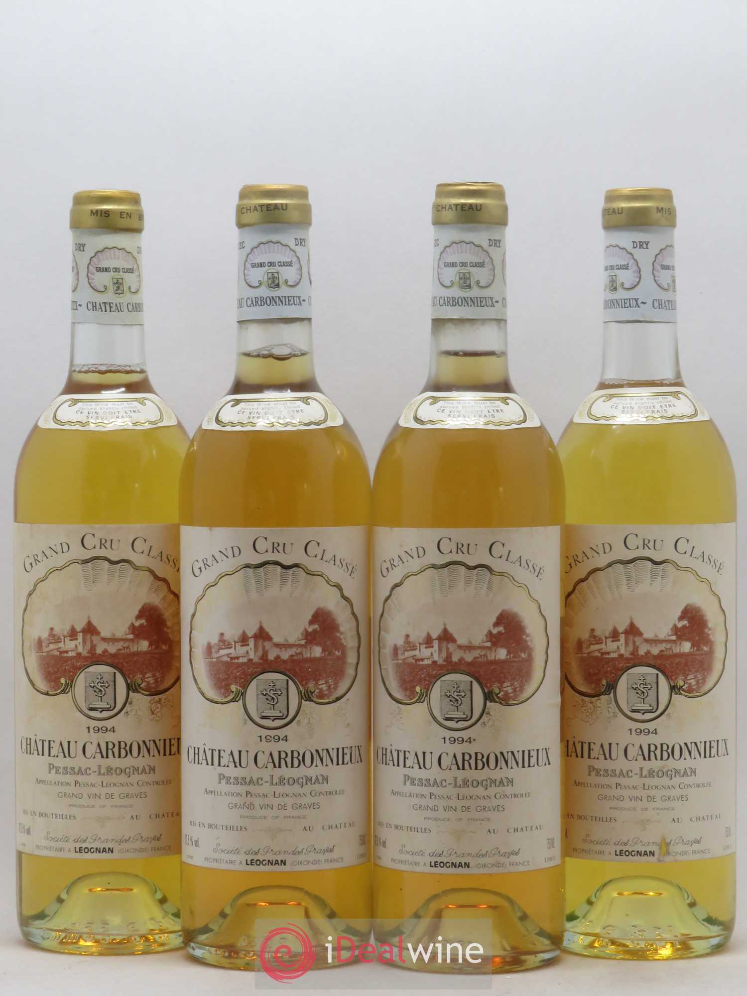 Château Carbonnieux Cru Classé de Graves 1994 - Lot de 4 bouteilles - 0