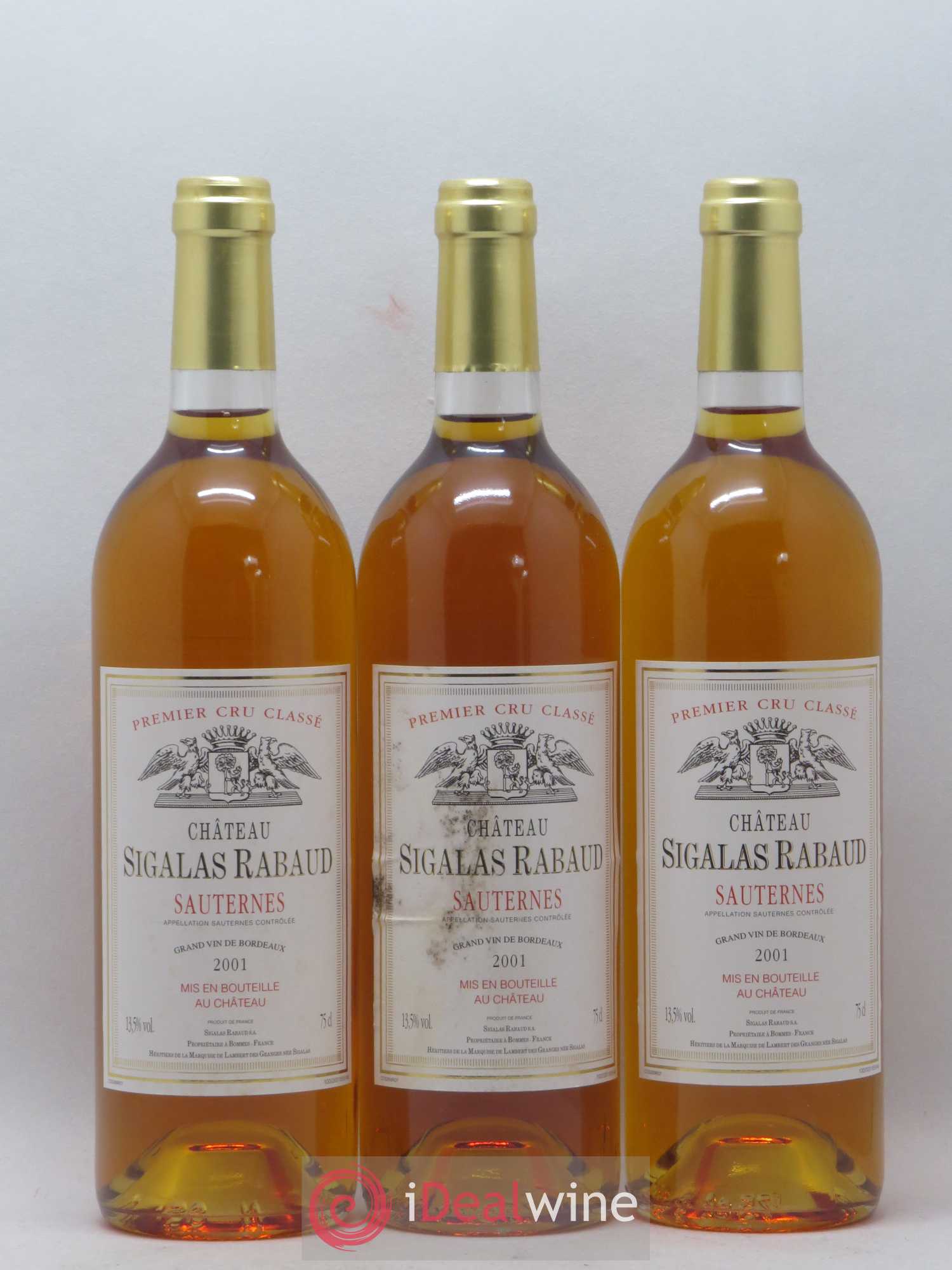 Château Sigalas Rabaud 1er Grand Cru Classé 2001 - Lotto di 12 bottiglie - 2