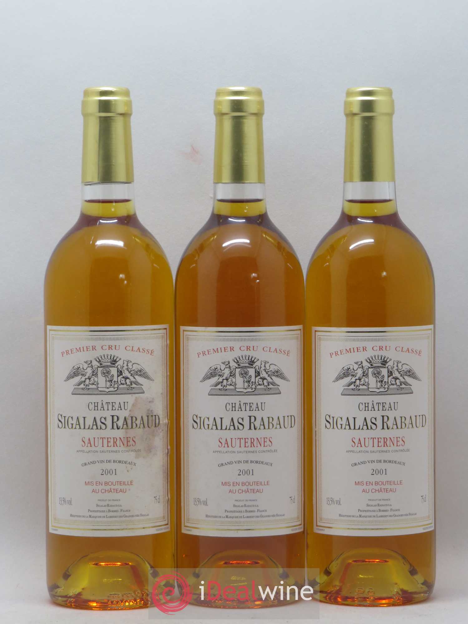 Château Sigalas Rabaud 1er Grand Cru Classé 2001 - Lotto di 12 bottiglie - 3