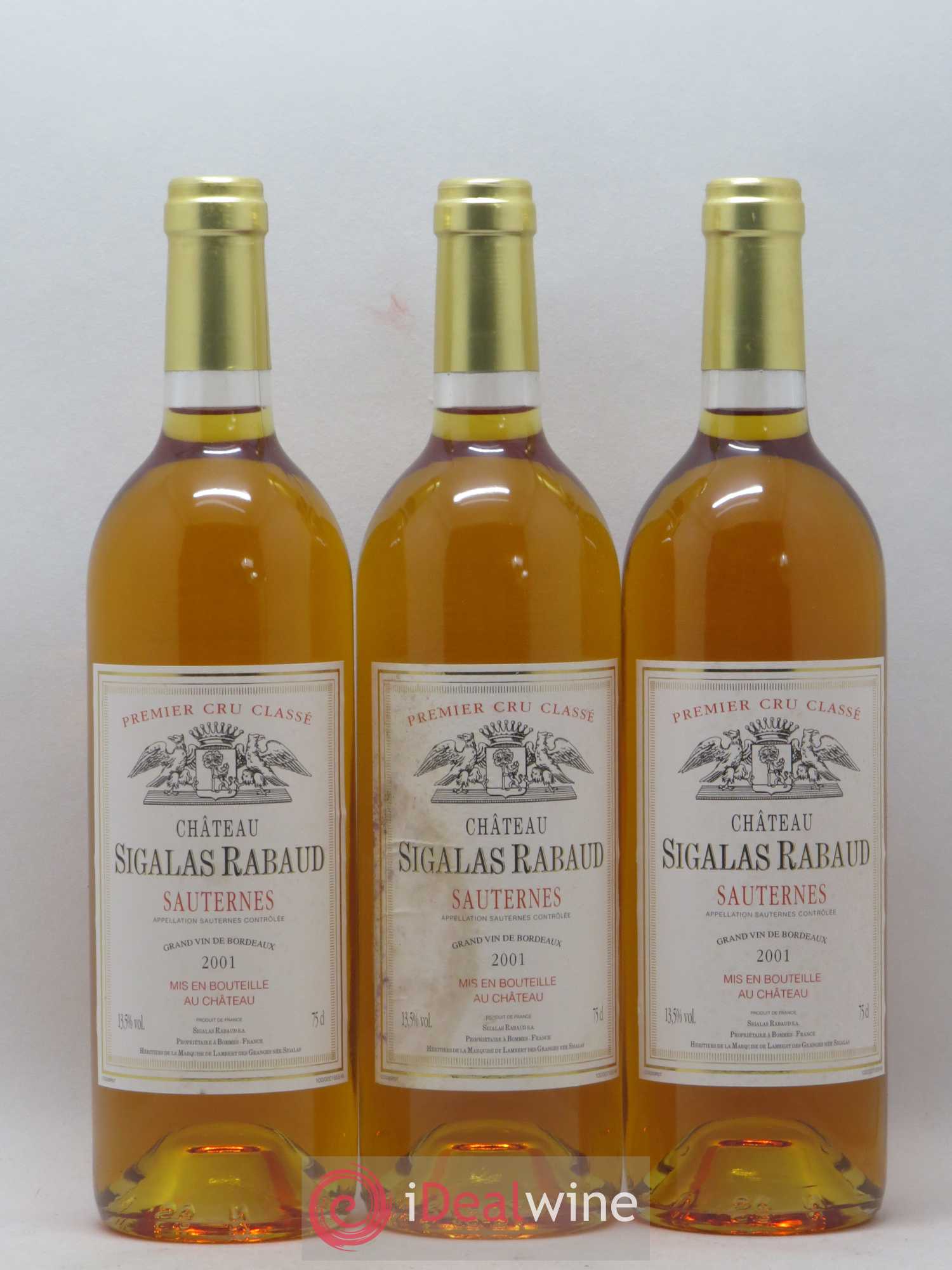 Château Sigalas Rabaud 1er Grand Cru Classé 2001 - Lotto di 12 bottiglie - 4
