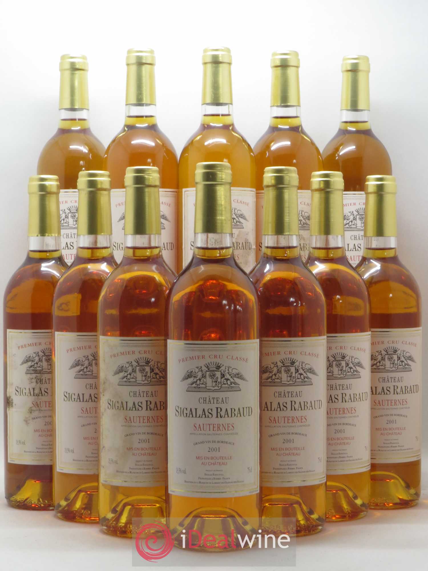 Château Sigalas Rabaud 1er Grand Cru Classé 2001 - Lotto di 12 bottiglie - 0