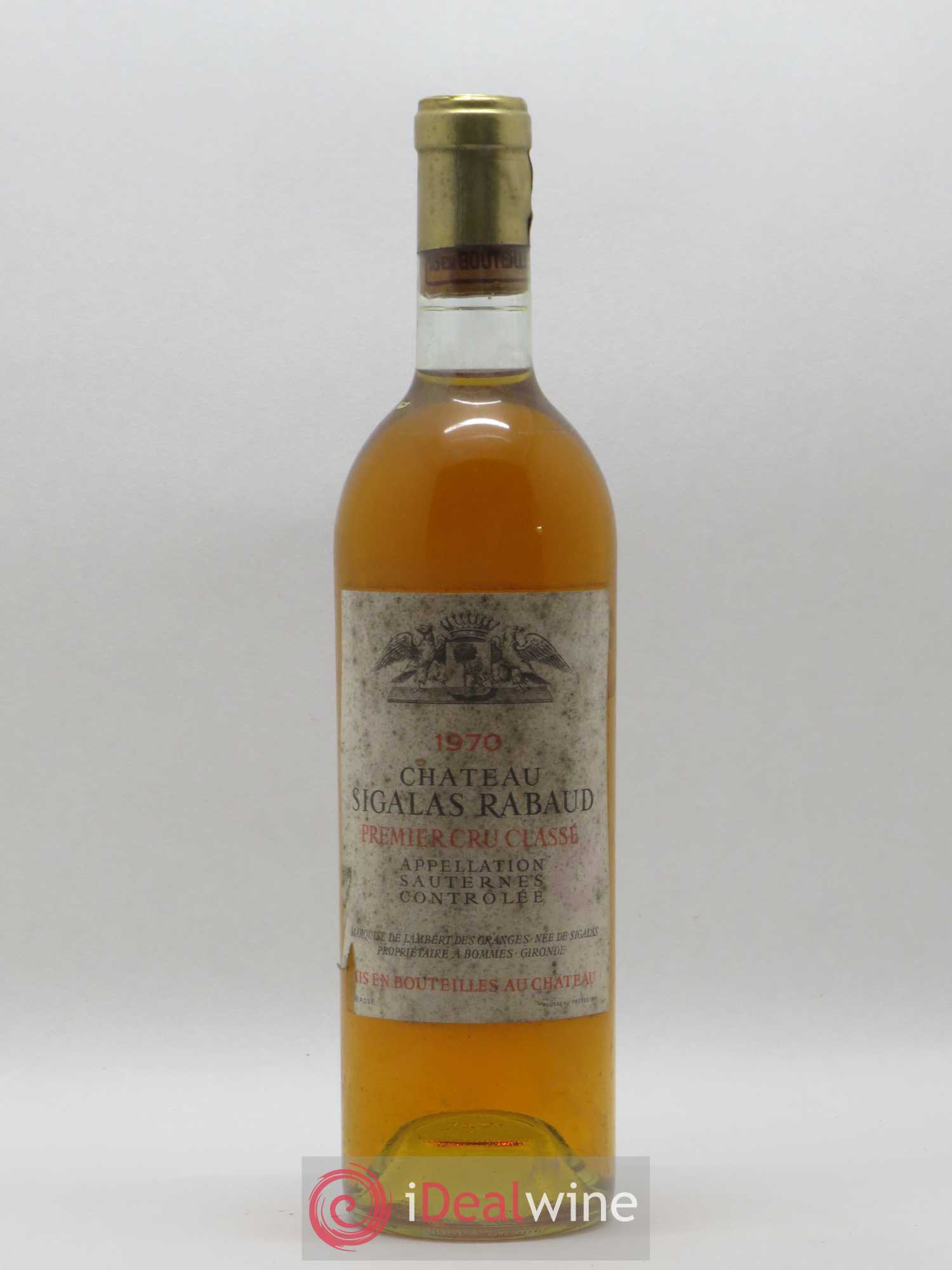 Château Sigalas Rabaud 1er Grand Cru Classé 1970 - Lotto di 1 bottiglia - 0