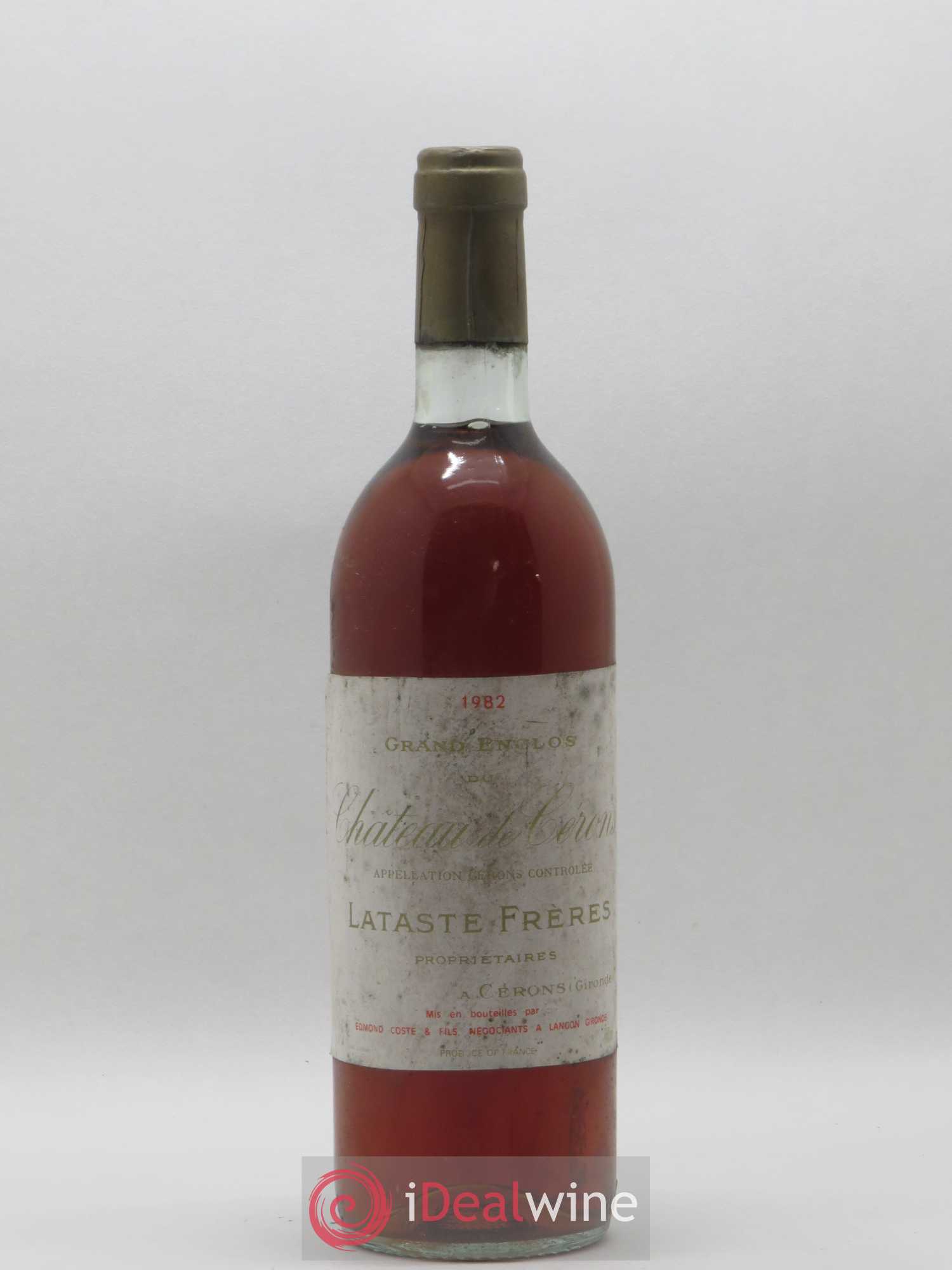 Cérons château 1982 - Posten von 1 Flasche - 0