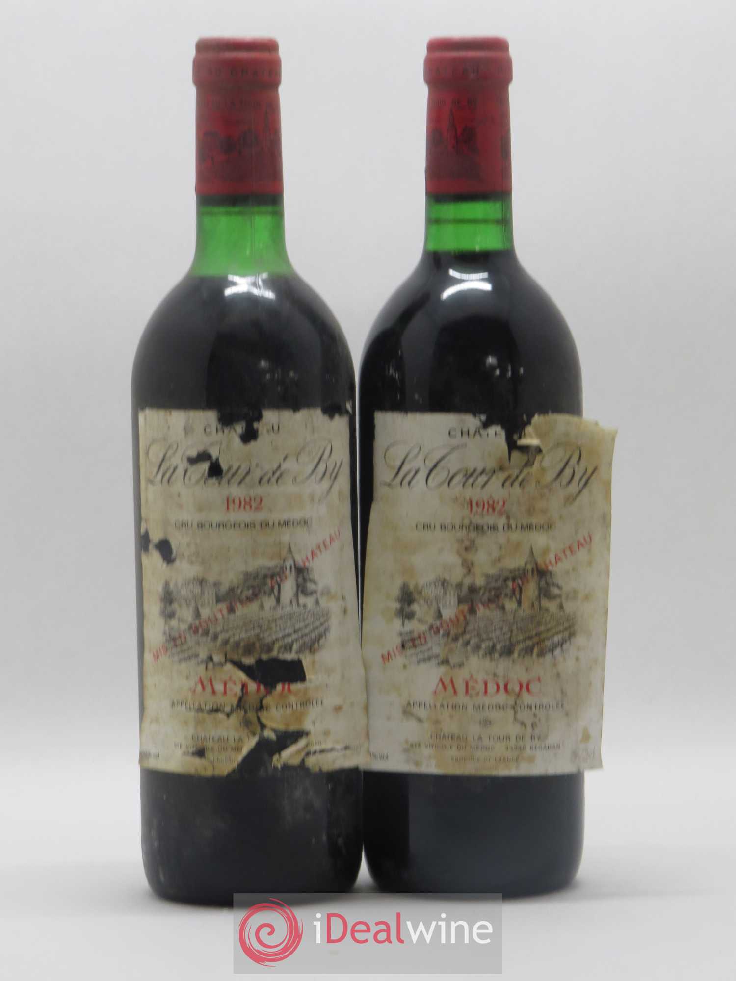 Château La Tour de By Cru Bourgeois 1982 - Lot de 2 bouteilles - 0
