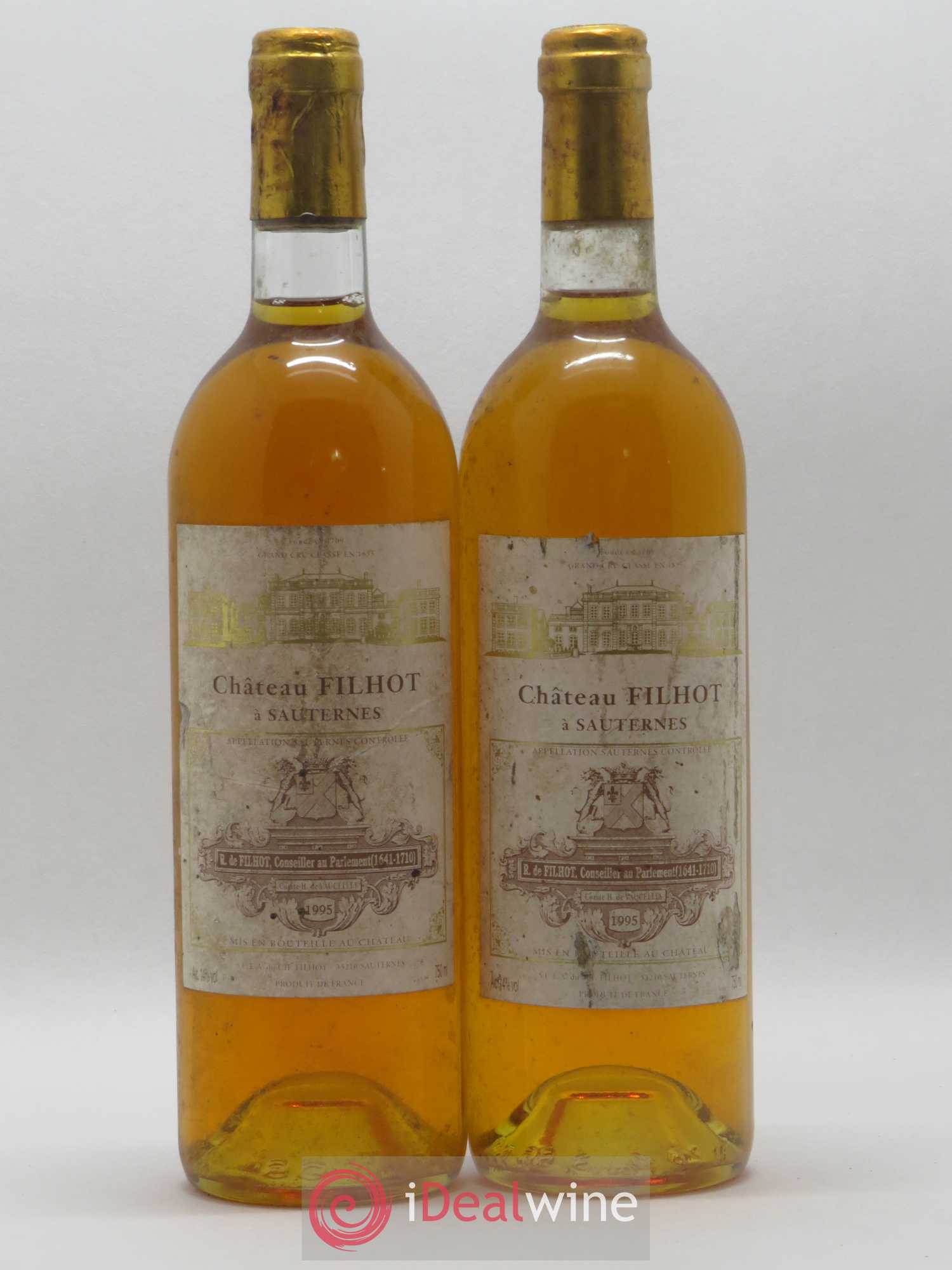 Château Filhot 2ème Grand Cru Classé 1995 - Lotto di 2 bottiglie - 0