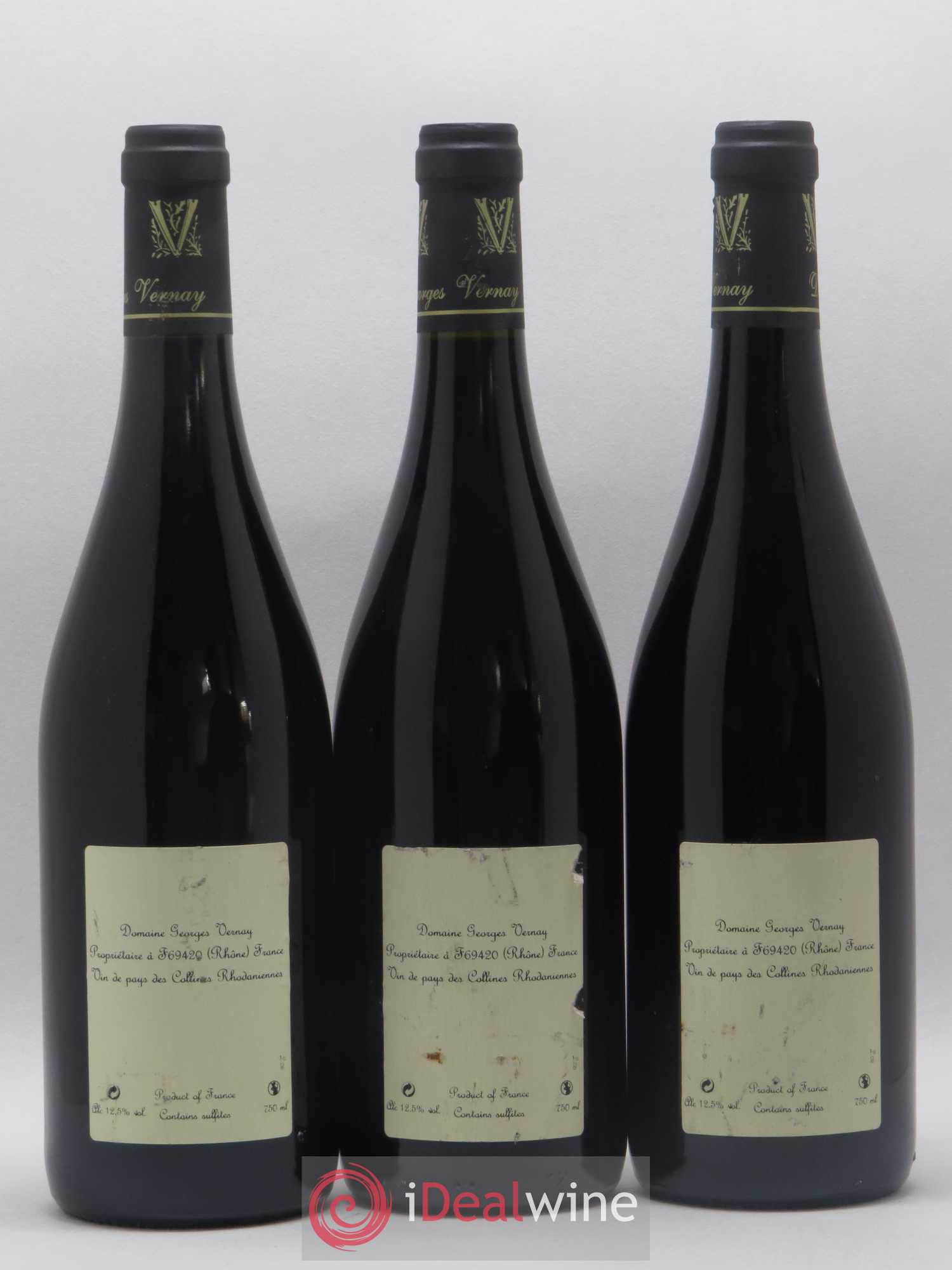 Collines Rhodaniennes Fleurs de Mai Christine Vernay (sans prix de réserve) 2008 - Posten von 3 Flaschen - 1