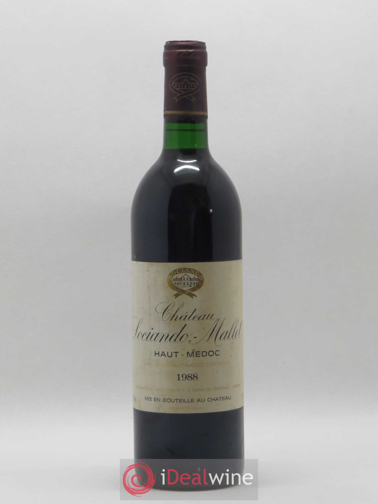 Château Sociando Mallet 1988 - Lot de 1 bouteille - 0