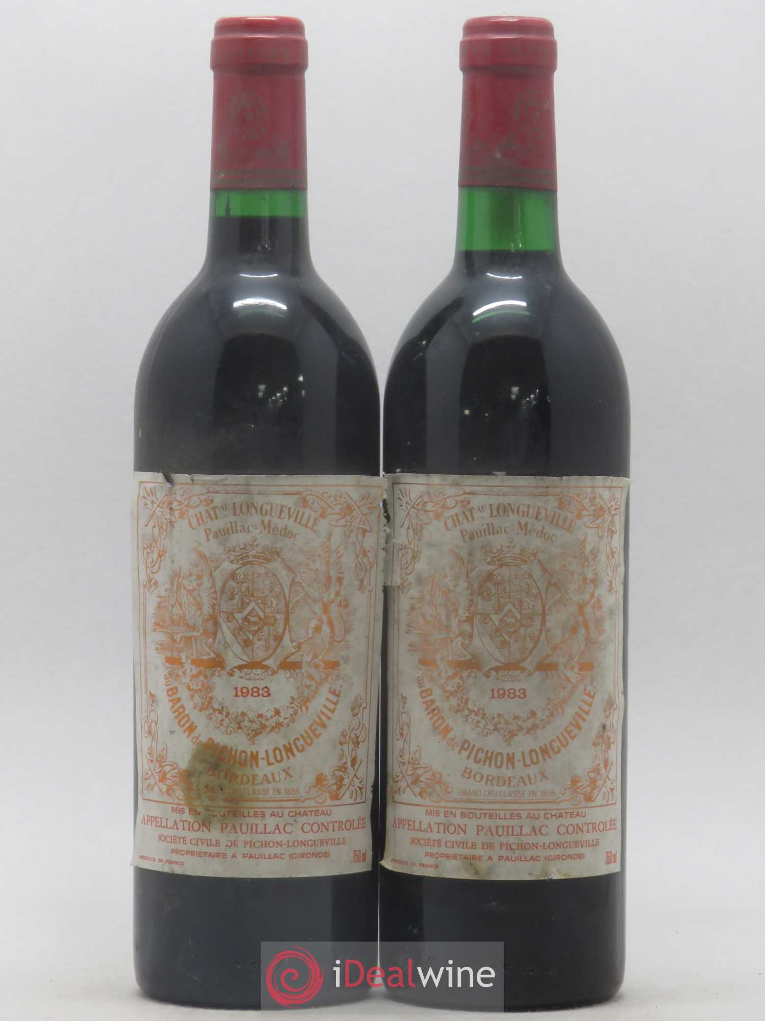 Pichon Longueville Baron 2ème Grand Cru Classé 1983 - Lot de 2 bouteilles - 0
