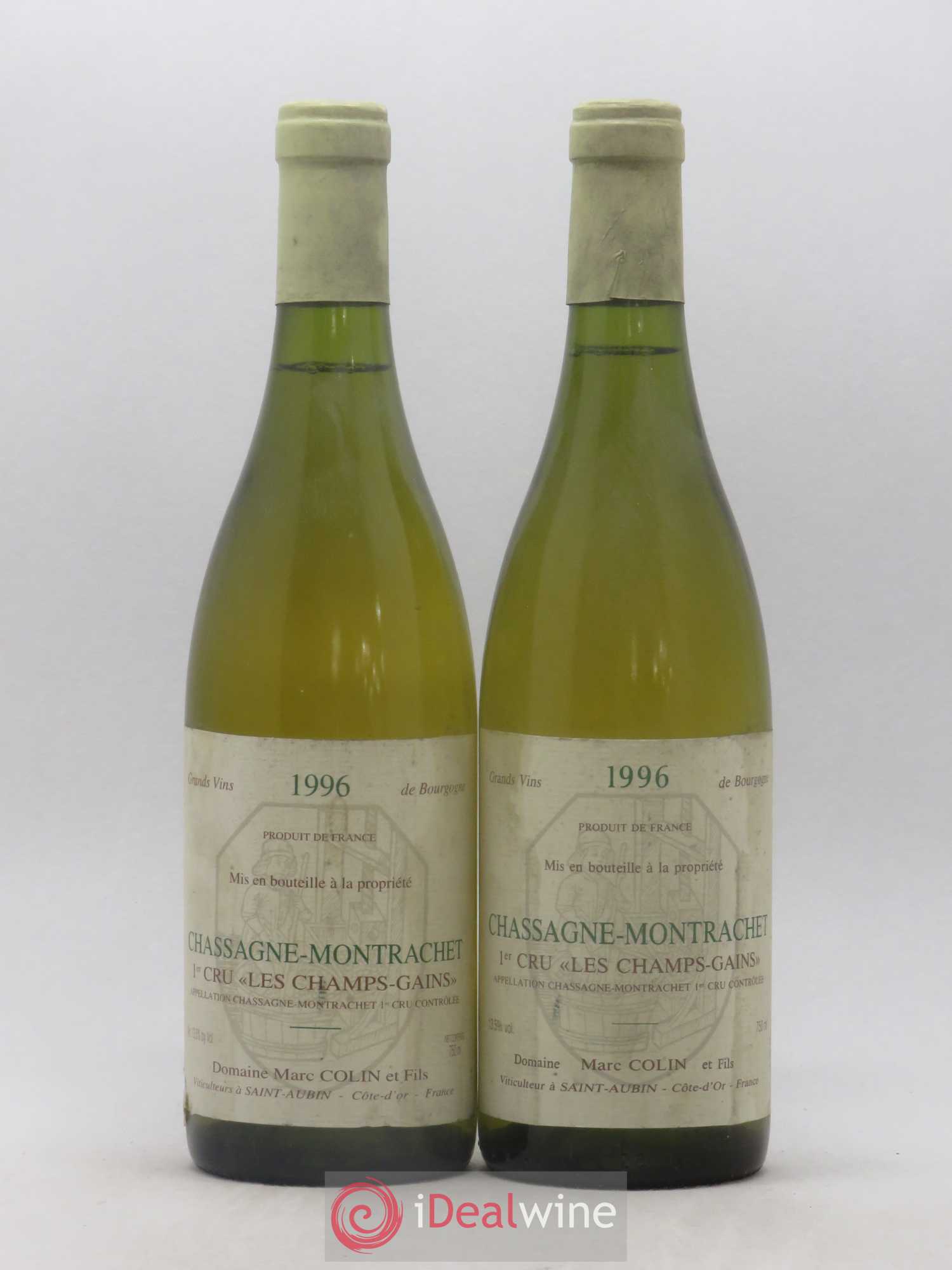 Chassagne-Montrachet 1er Cru Les Champs Gains Pierre-Yves Colin Morey 1996 - Lot de 2 bouteilles - 0