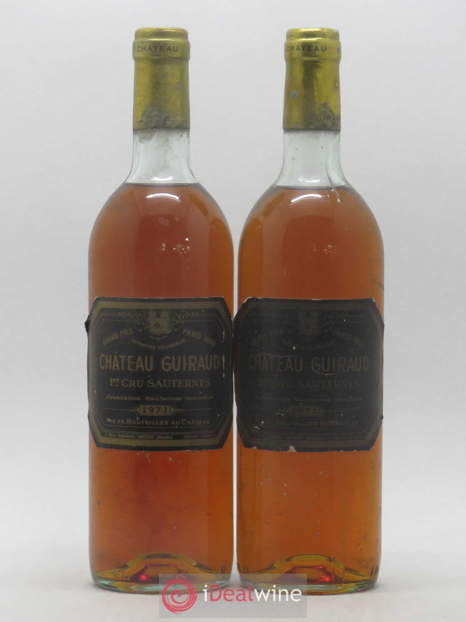 Château Guiraud 1er Grand Cru Classé 1971 - Lotto di 2 bottiglie - 0