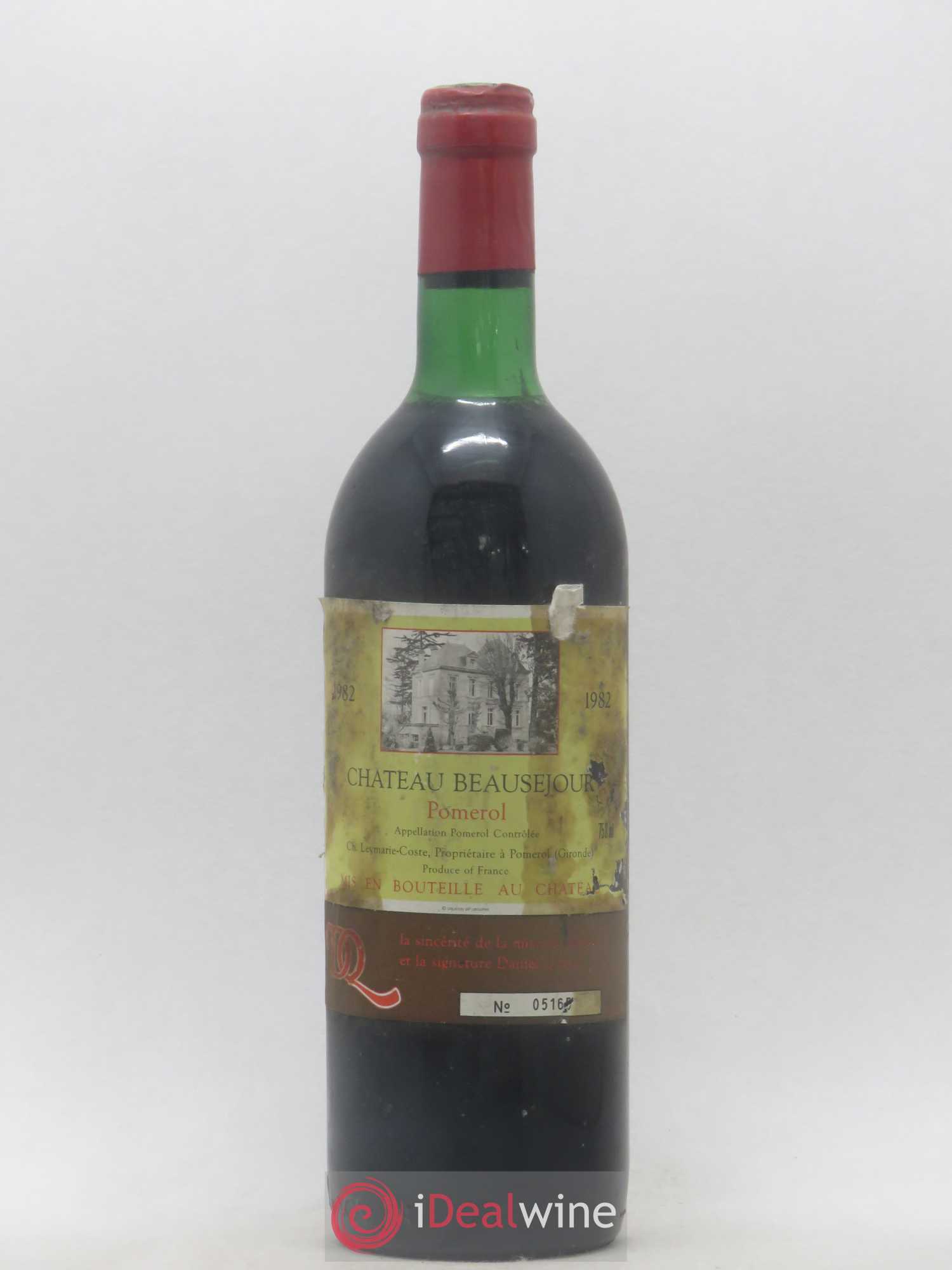 Pomerol Chateau Beausejour 1982 - Lot de 1 bouteille - 0