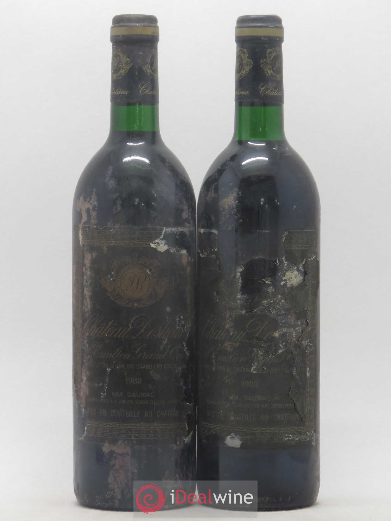 Château Destieux Grand Cru Classé (sans prix de réserve) 1988 - Lot de 2 bouteilles - 0