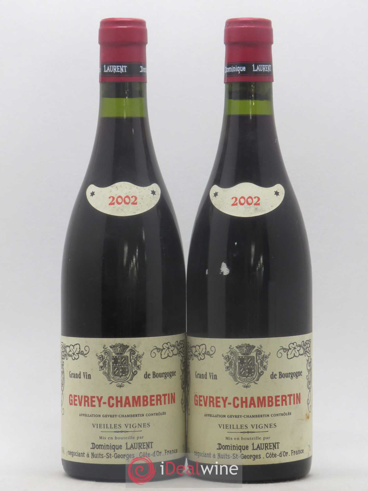 Gevrey-Chambertin Vieilles vignes Dominique Laurent 2002 - Lot de 2 bouteilles - 0