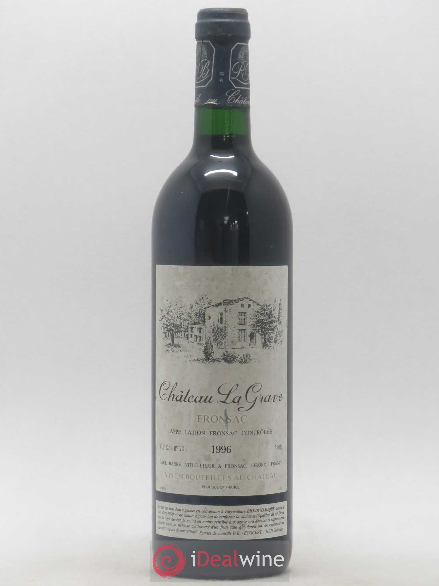 Fronsac La Grave 1996 - Posten von 1 Flasche - 0