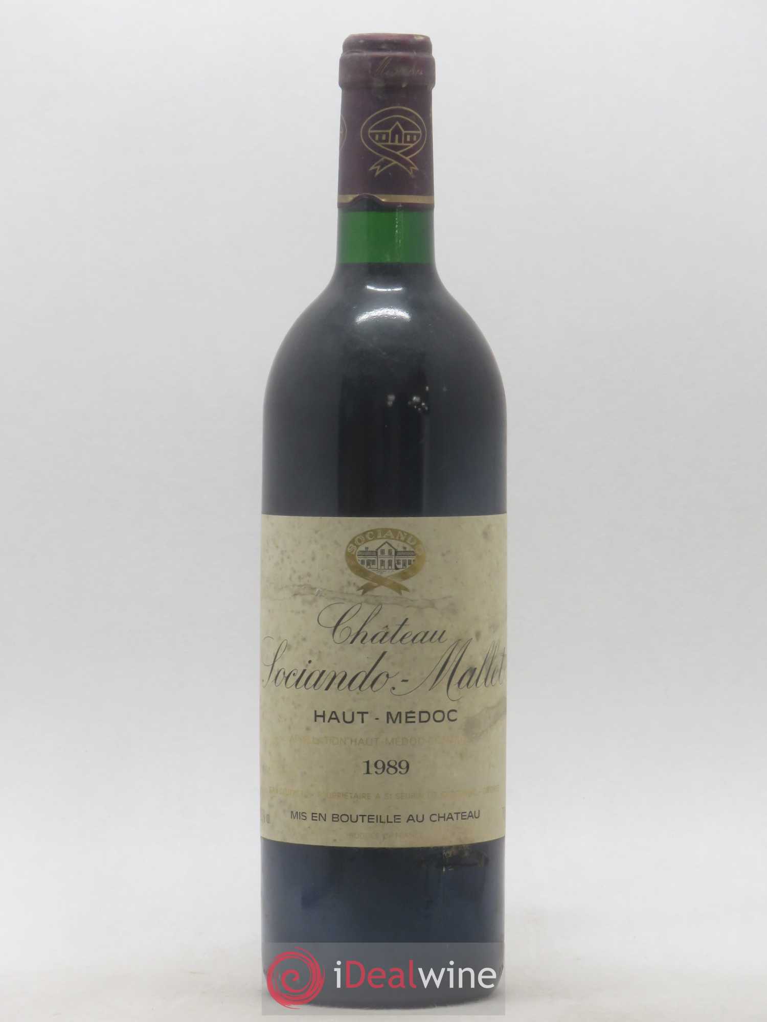 Château Sociando Mallet 1989 - Lot de 1 bouteille - 0