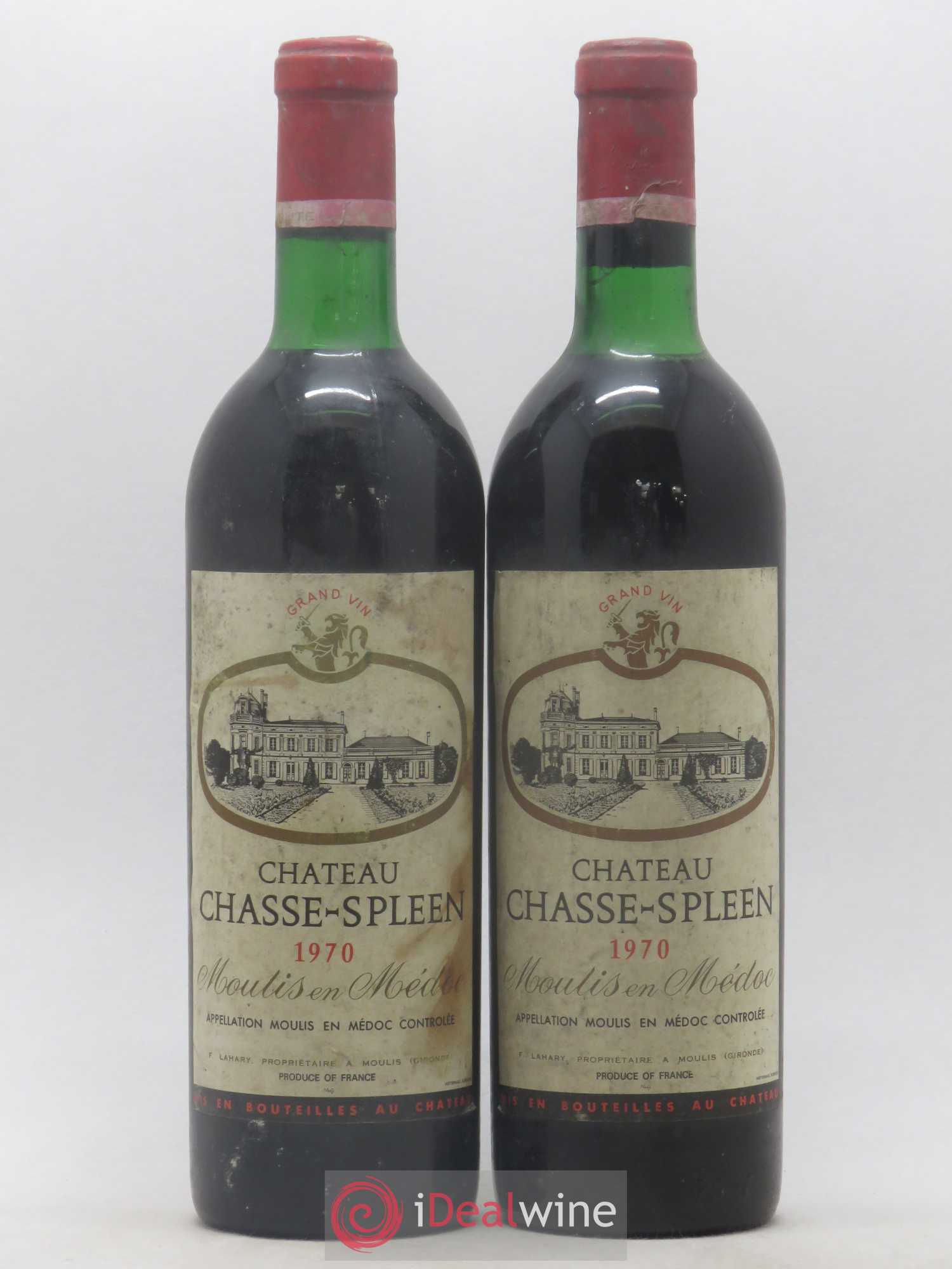 Château Chasse Spleen 1970 - Lot de 2 bouteilles - 0