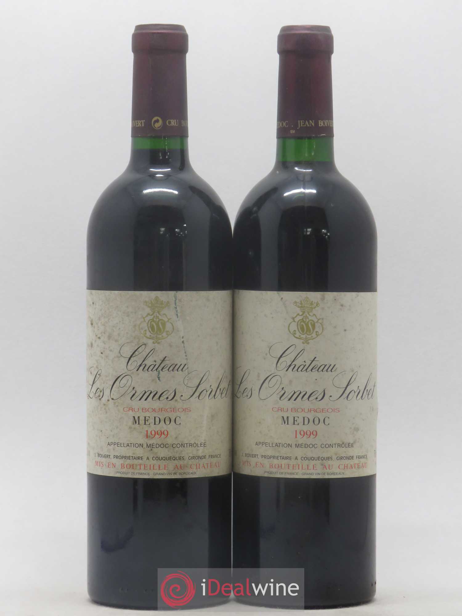 Château les Ormes Sorbet Cru Bourgeois 1999 - Lot de 2 bouteilles - 0