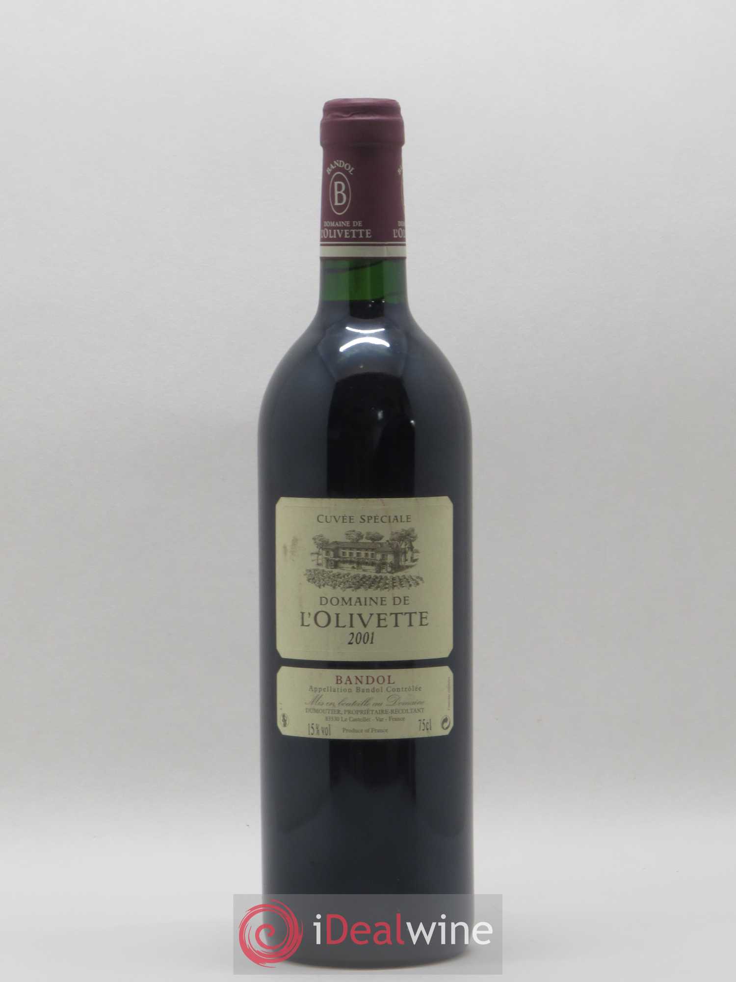 Bandol Cuvée spéciale L'Olivette (sans prix de réserve) 2001 - Posten von 1 Flasche - 0
