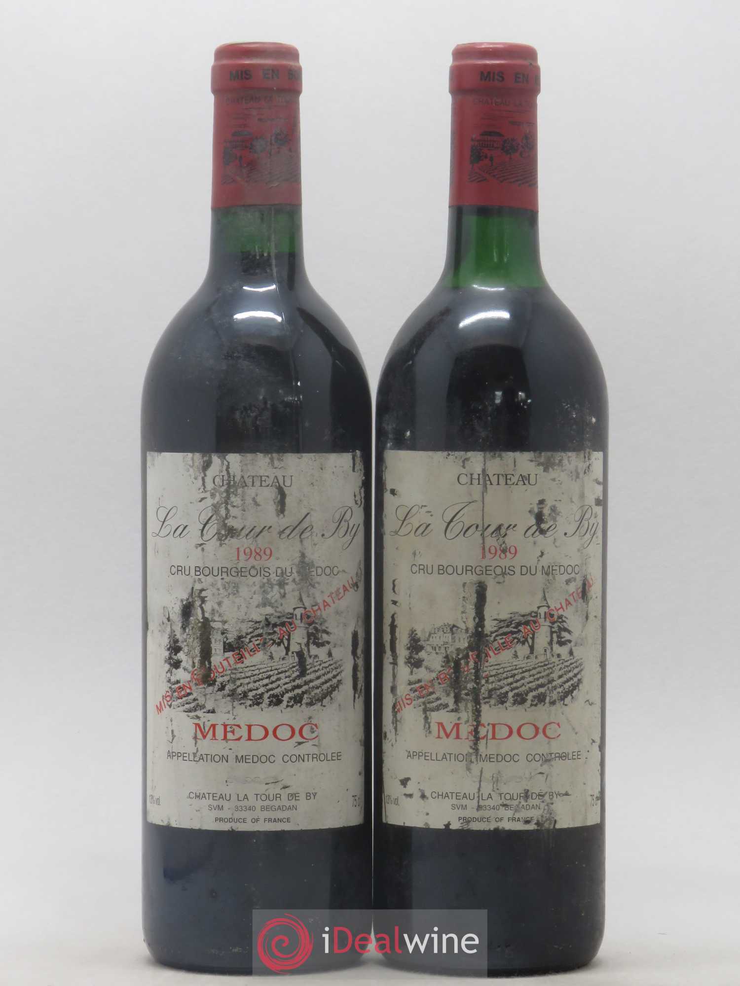 Château La Tour de By Cru Bourgeois 1989 - Lot de 2 bouteilles - 0