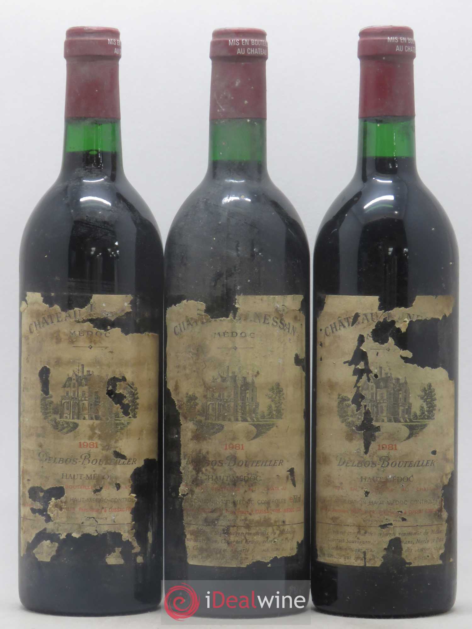 Château Lanessan Cru Bourgeois 1981 - Lot de 3 bouteilles - 0
