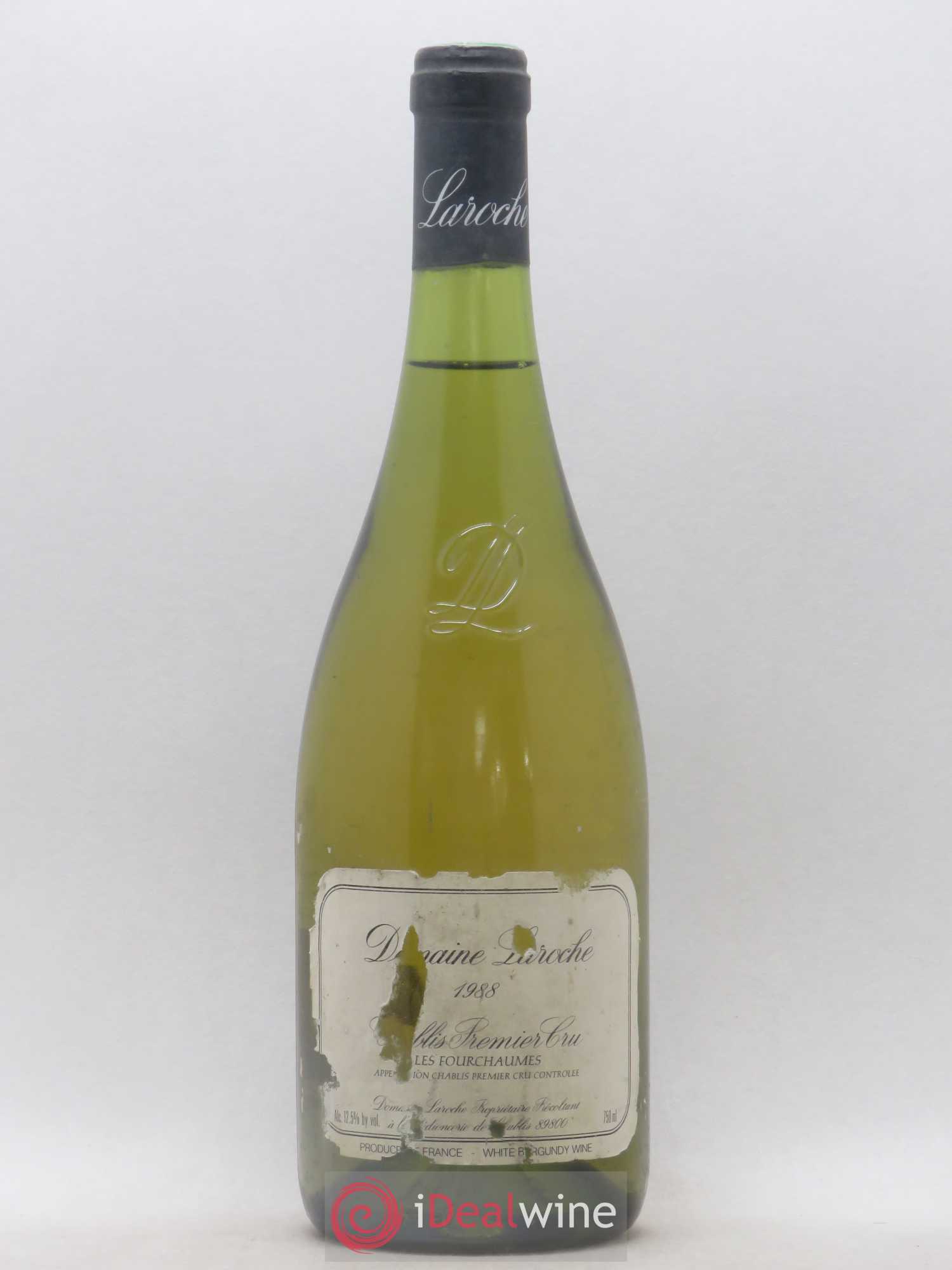Chablis 1er Cru Fourchaumes Vieilles Vignes Domaine Laroche 1988 - Lot de 1 bouteille - 0