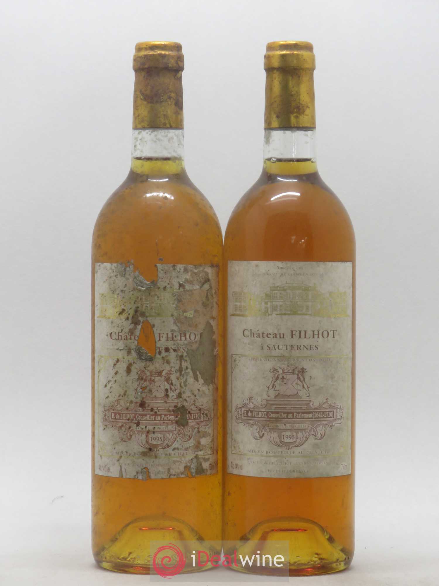 Château Filhot 2ème Grand Cru Classé 1995 - Lotto di 2 bottiglie - 0