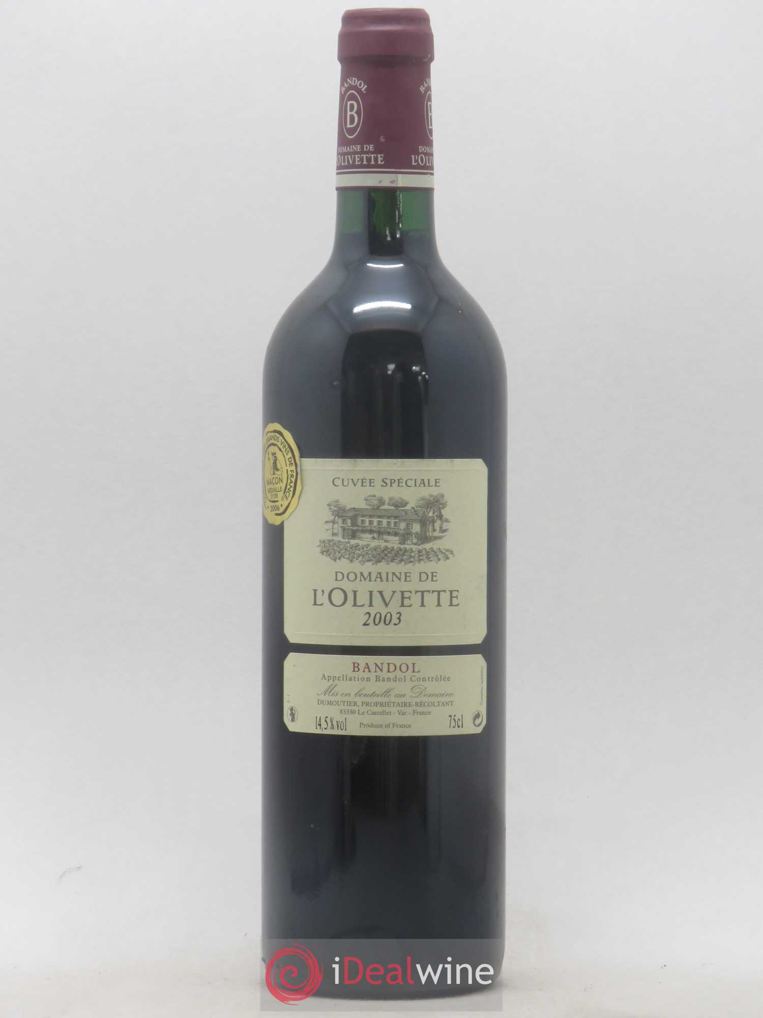 Bandol L'Olivette cuvée Spéciale 2003 - Posten von 1 Flasche - 0