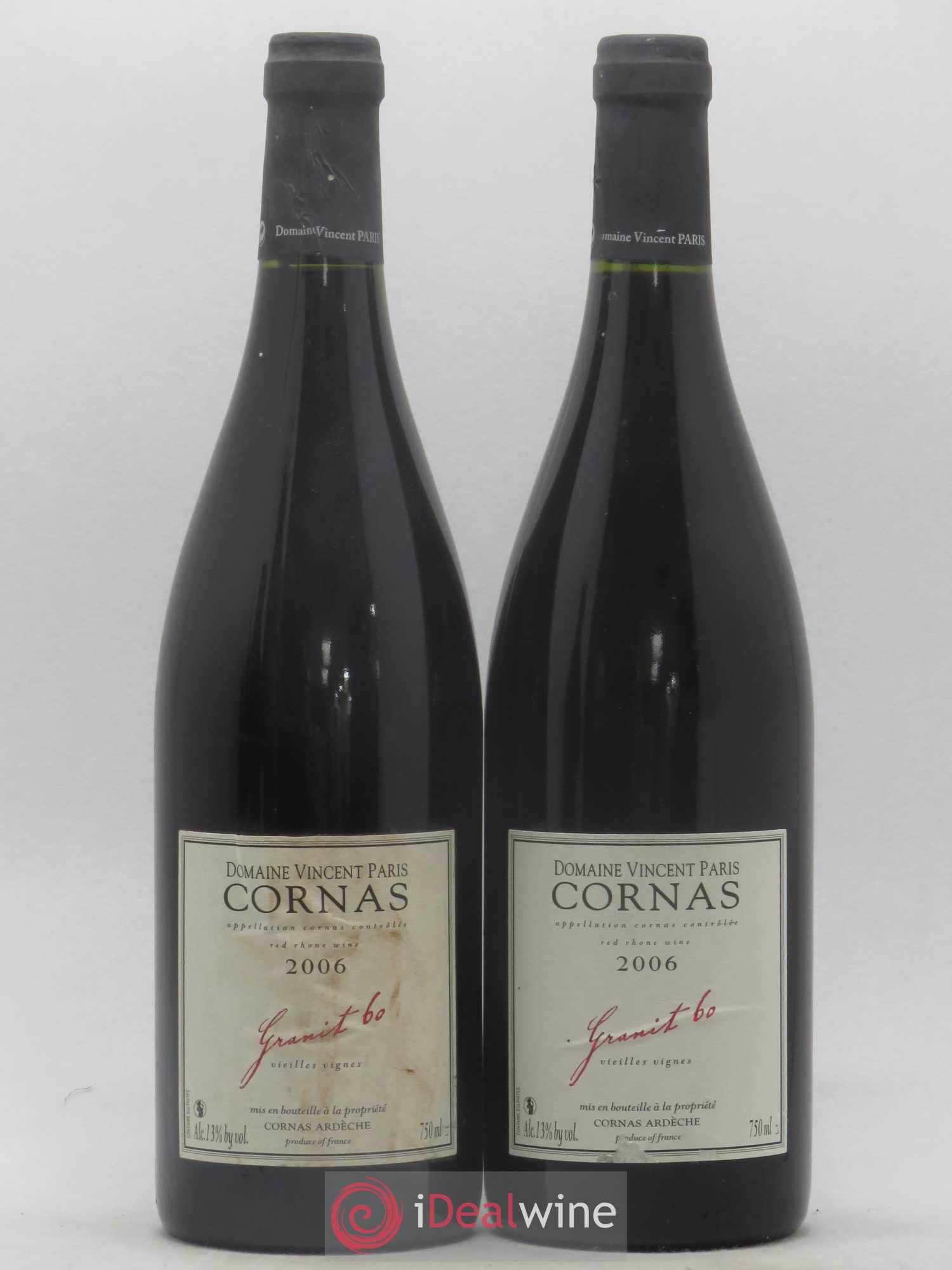 Cornas Granit 60 Vieilles Vignes Vincent Paris 2006 - Lot de 2 bouteilles - 0