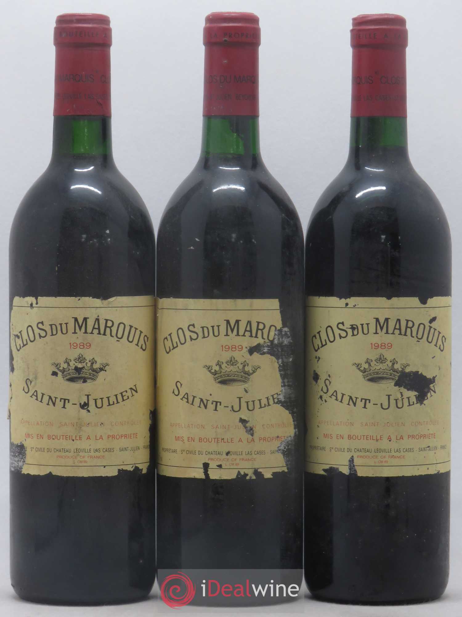 Clos du Marquis 1989 - Lot de 3 bouteilles - 0