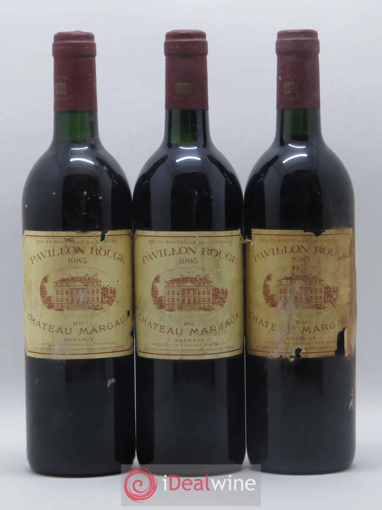 Pavillon Rouge du Château Margaux Second Vin 1985 - Lot de 3 bouteilles - 0