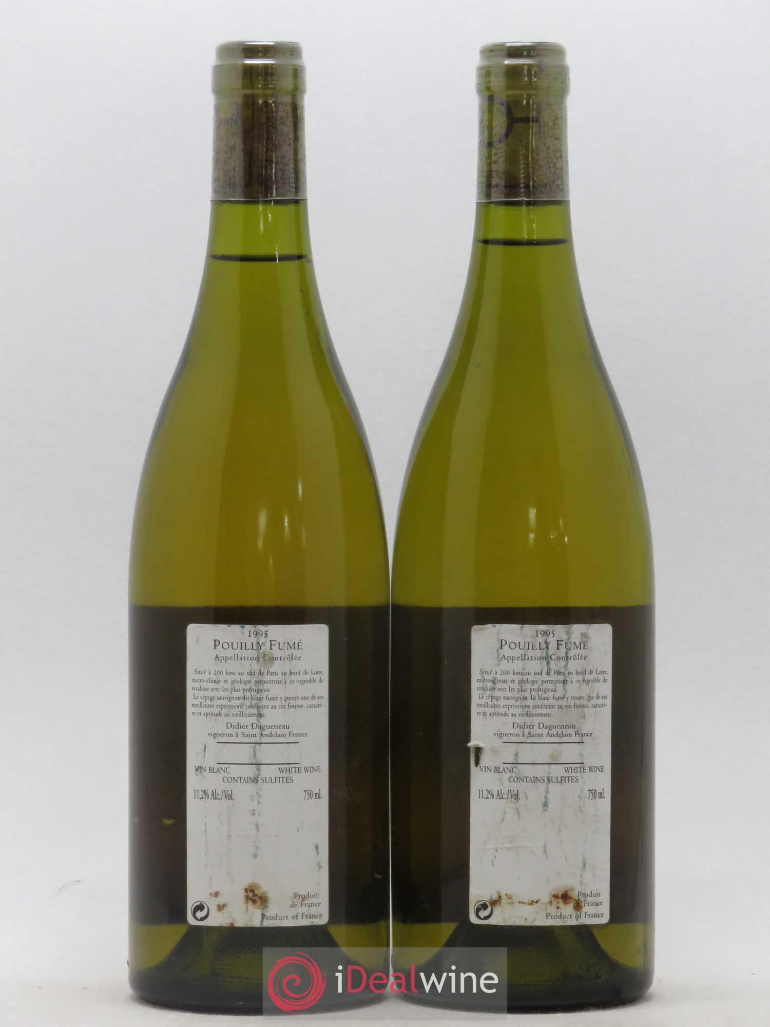 Pouilly-Fumé En Chailloux Dagueneau 1995 - Lot de 2 bouteilles - 1