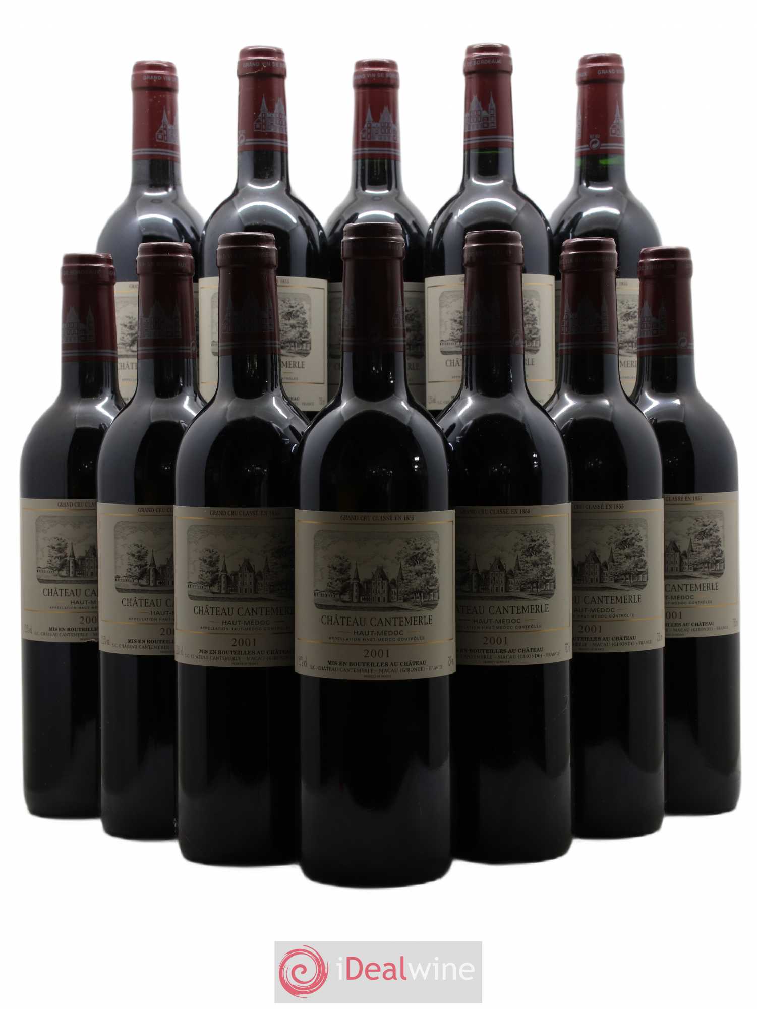 Château Cantemerle 5ème Grand Cru Classé 2001 - Lot de 12 bouteilles - 0